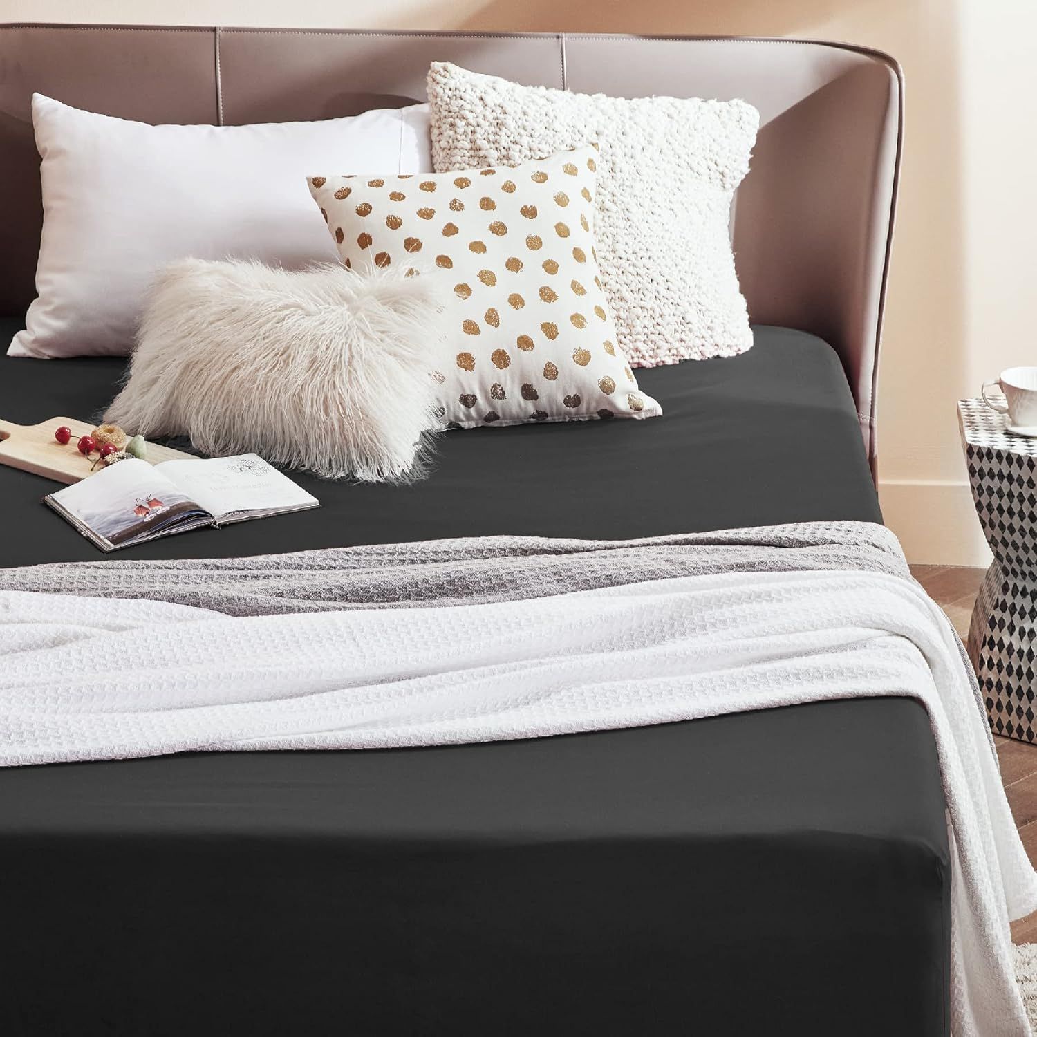 2000TC Hotel Quality Fitted Sheets - 2 Piece Fitted Sheets -Breathable Bedding - Wrinkle, Fade, Stain Resistant- 16inch/40cm Deep Pocket Fitted Bed — image 2