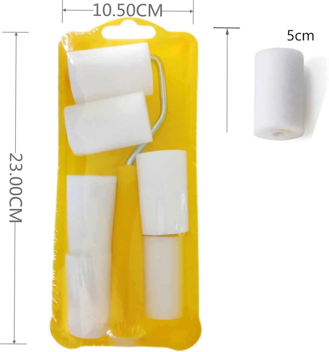 Mini paint roller set - Foam paint roller - with refills - high-density foam rollers *6, paint tray and roller handle - small sponge paint roller - for โ image 5