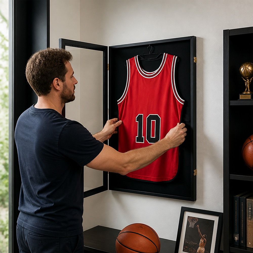 Jersey Display Frame Case 590 × 790 × 40mm Lockable JBox — image 2