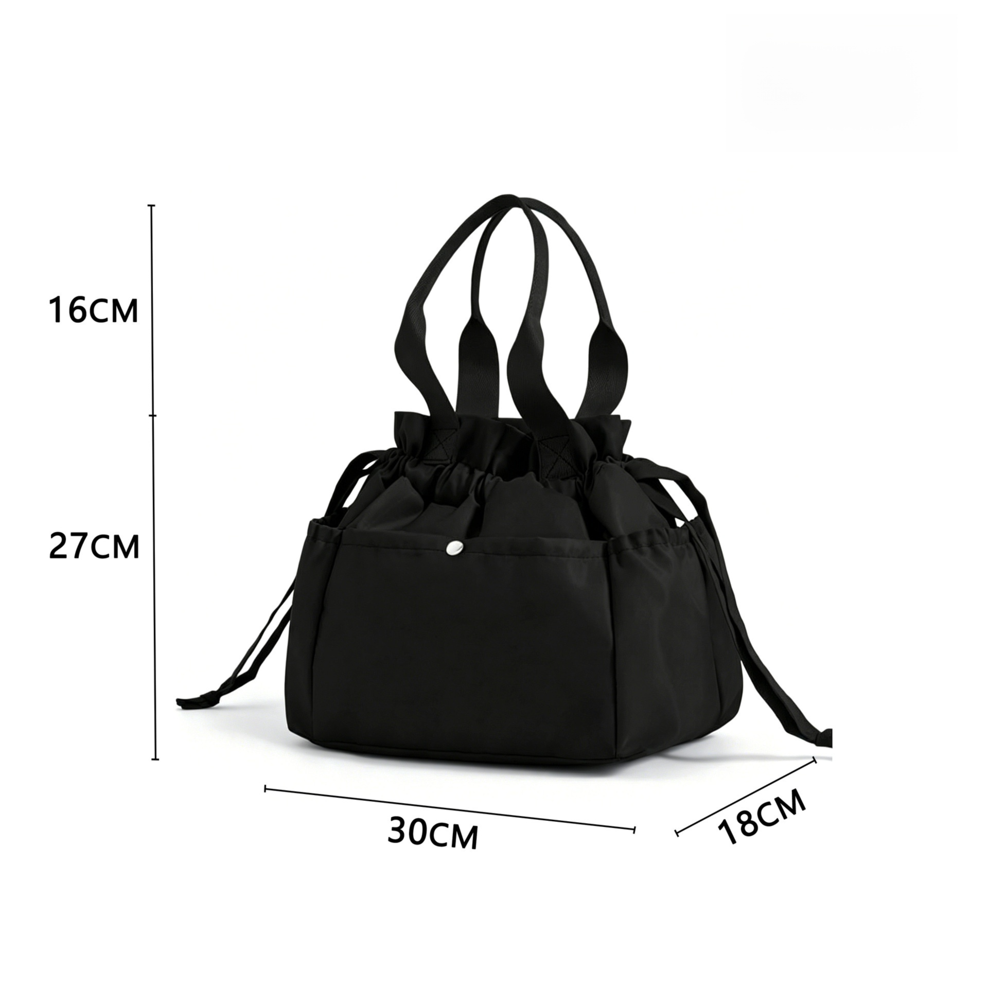 Cartoon Purple Insulated Lunch Bag for Women Men - Portable Drawstring Tote Lunch Box Bag with Multi Pockets & Stainproof Lining for Work, School, Travel & — image 6