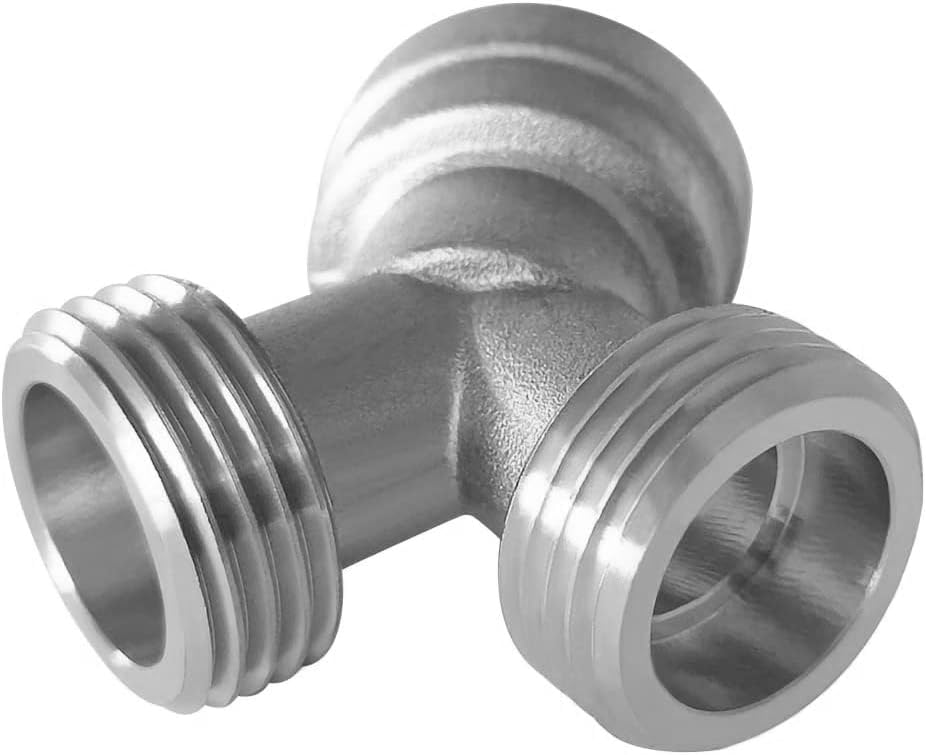 Brass Nickel Plating 3/4" GHT Y Shaped Connector for Steam Dryer and Washing Machine Hoses โ image 4