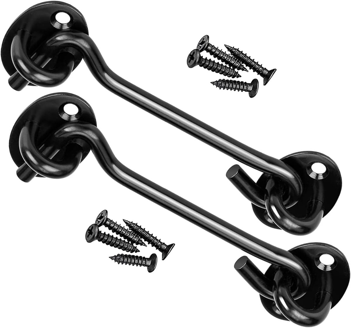 2 pieces - Wind hook - 6 inch - Wind hooks - Door hinges - Door bolt - Hinge - barn door hook - hook and eye bolt - cabin hooks and eye bolt - swivel
