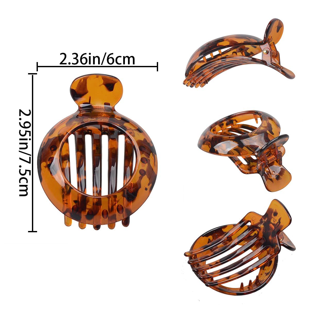 4 PCS Small Flat Hair Clips for Thin Hair Non-slip Hair Catch Jaw Clamp, Resilient Spring Action Perfect Everyday Accessory Clamps Hair Accessories for Women — image 2