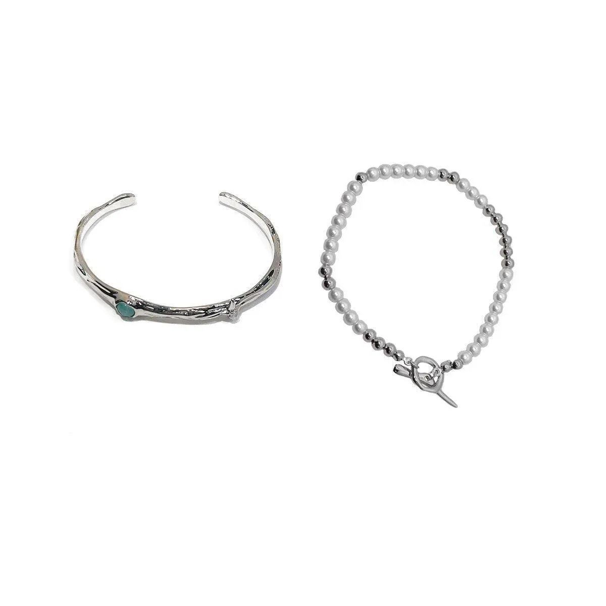 2PCS Luxury OT Buckle Bracelet Set Fashion Jewelry Women High-grade Design โ image 2