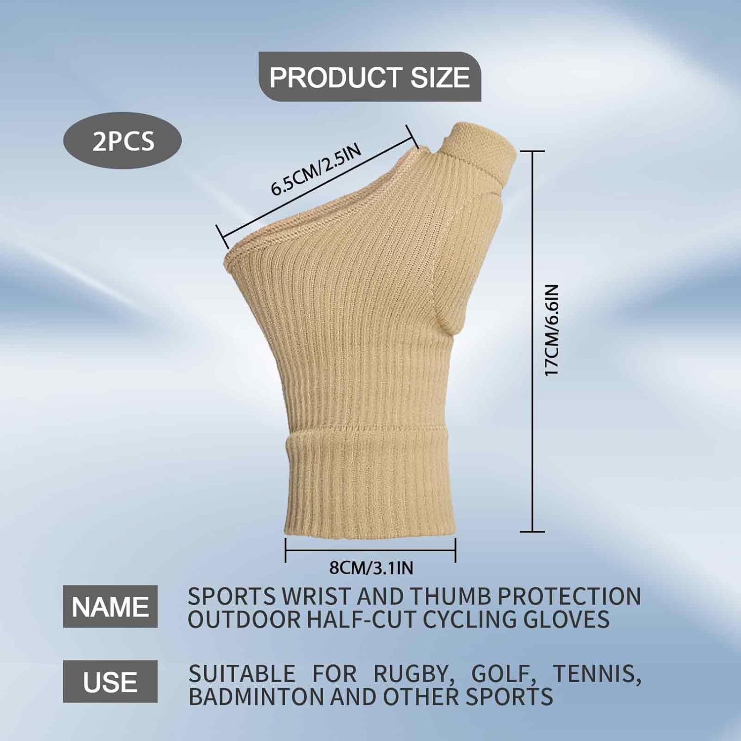 Thumb Brace - 2 Pairs Therapy Gloves Gel Hand Wrist Support Brace Arthritis Compression for Thumb Arthritis, Sport Pain Relief Tendonitis for Men and Women — image 2
