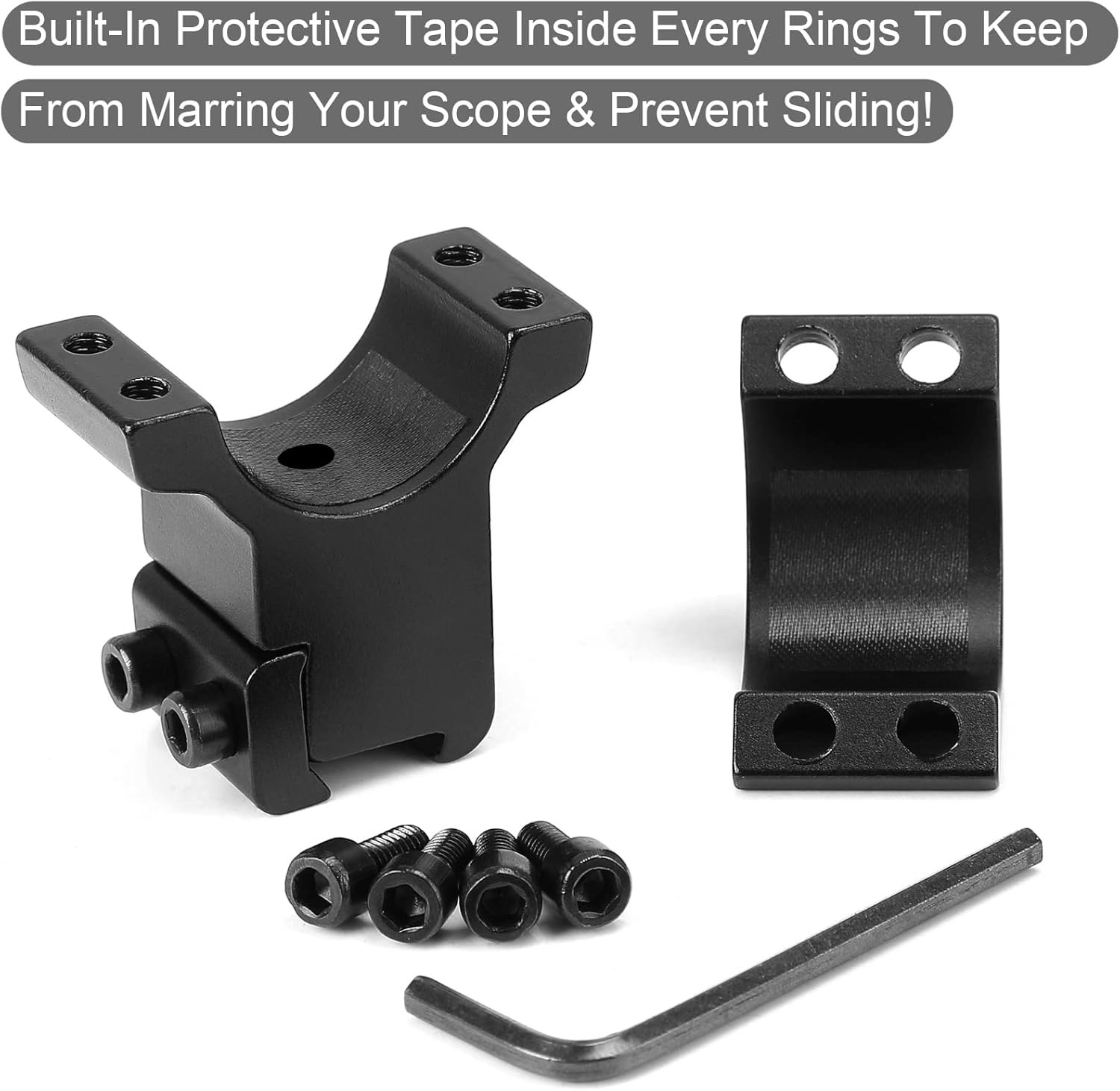 1'' Dovetail Scope Rings, 2 Pack High Profile or Medium Profile 1 Inch Scope Mount Rings for 11mm Dovetail Rails โ image 3