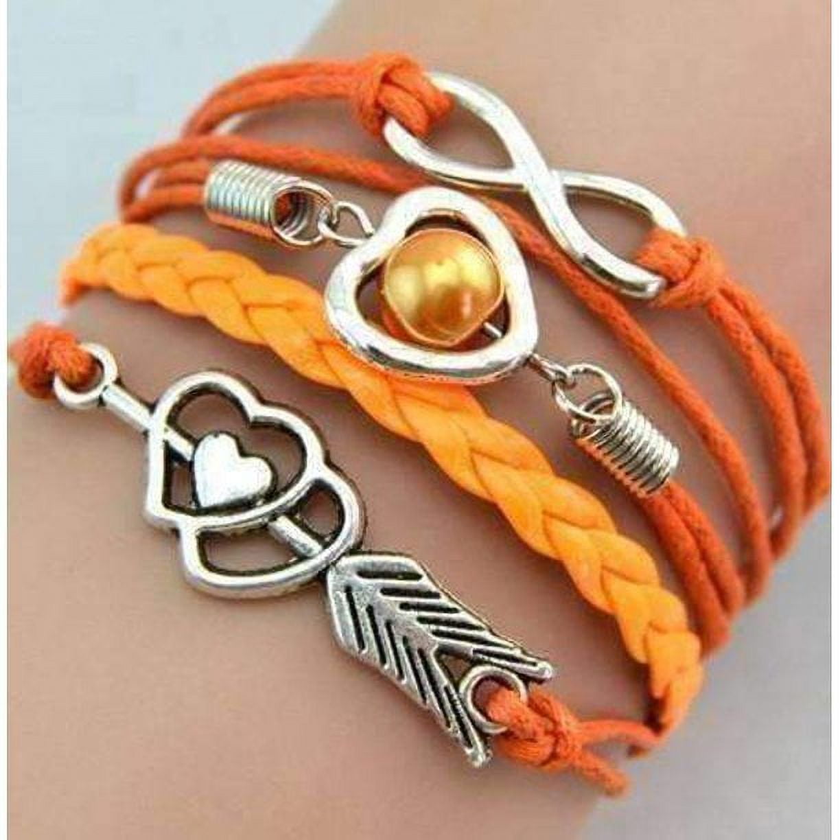 Bracelets for Women Friendship Leather Bracelet Gift Hand Jewelry for Woman or A Girl - There are Many Colors to Choose From Black & Red ā image 3