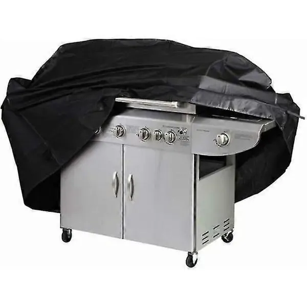 Grill Cover Waterproof Oxford Fabric Weather Resistant Dustproof for Outdoor BBQ Grill Black 170 × 61 × 117 cm