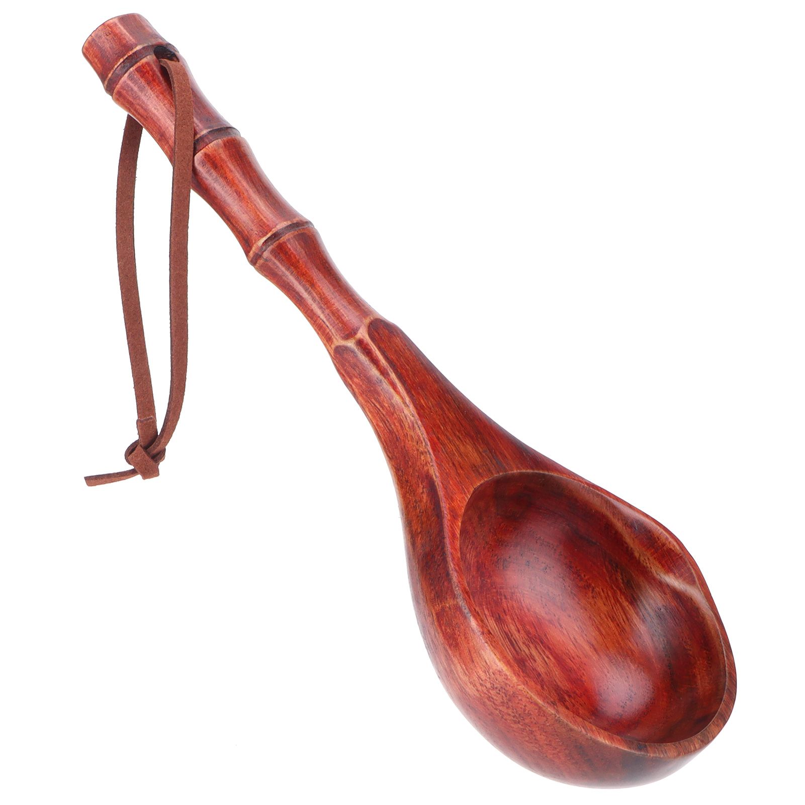 Wooden Round Spoon Japanese Style Sauna Water Ladle Kitchen Soup Spoon Accessory — image 6