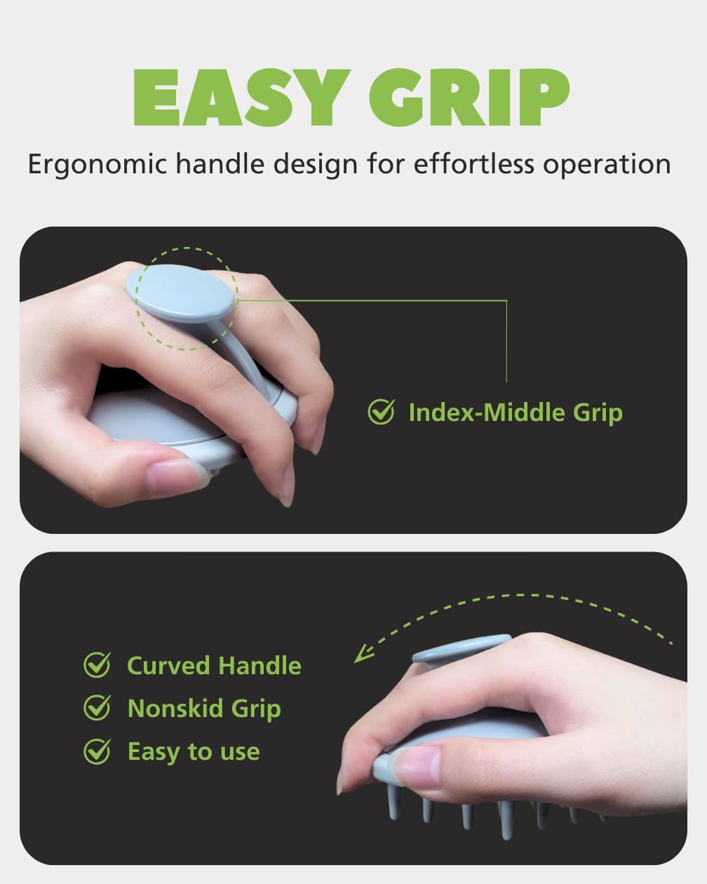 Scalp Hair Massager Shampoo Brh 2-Pack, Scalp Scrubber Set for Hair Growth and Deep Cleansing with Thick and Thin Bristles โ image 2