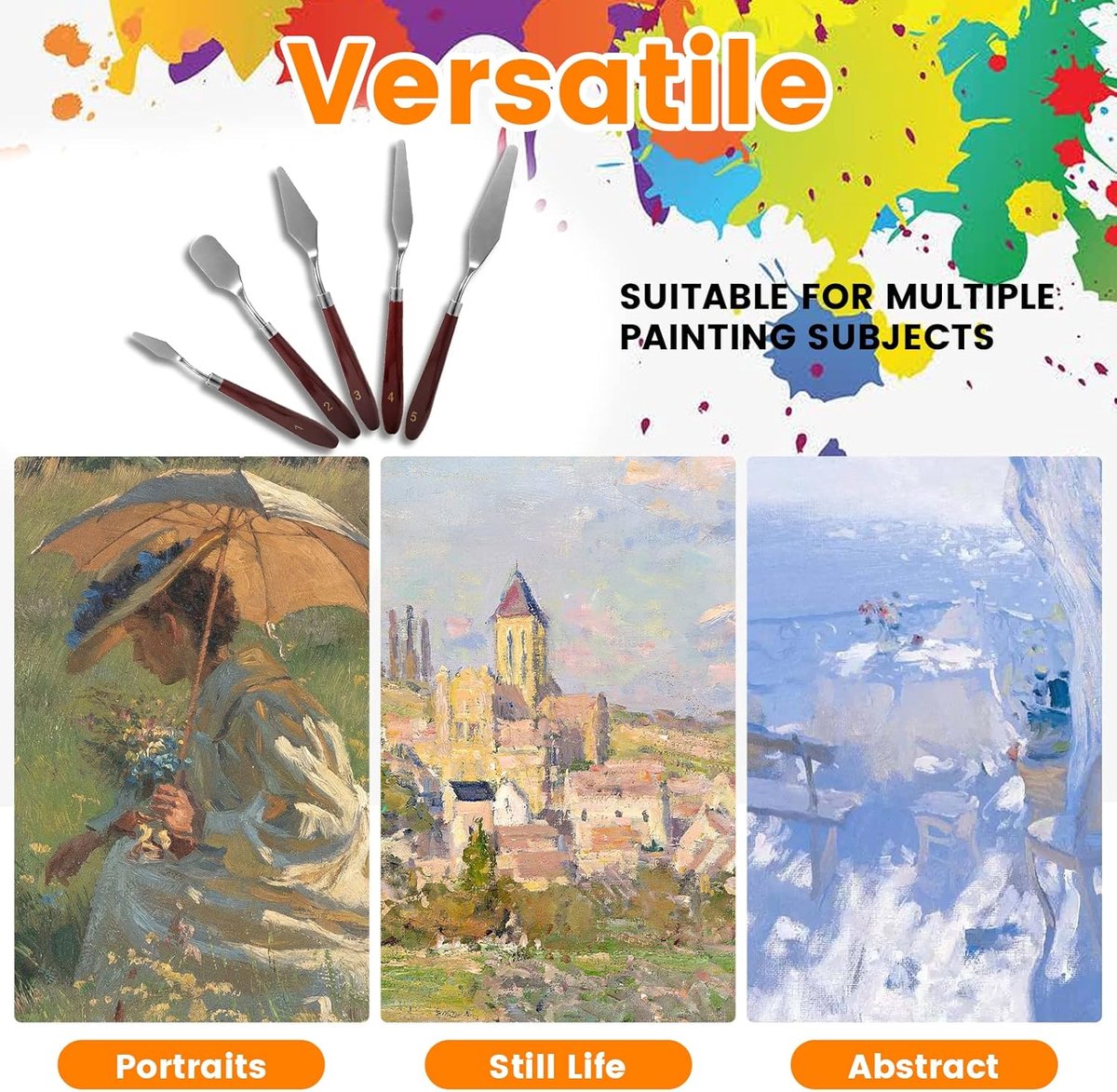 10PCS Palette Knives - Painting Palette Knives - Painter's Knives - Scraper Set - Palette Knife Set - Stainless Steel Painter's Knife Set - Painter's Knife — image 6