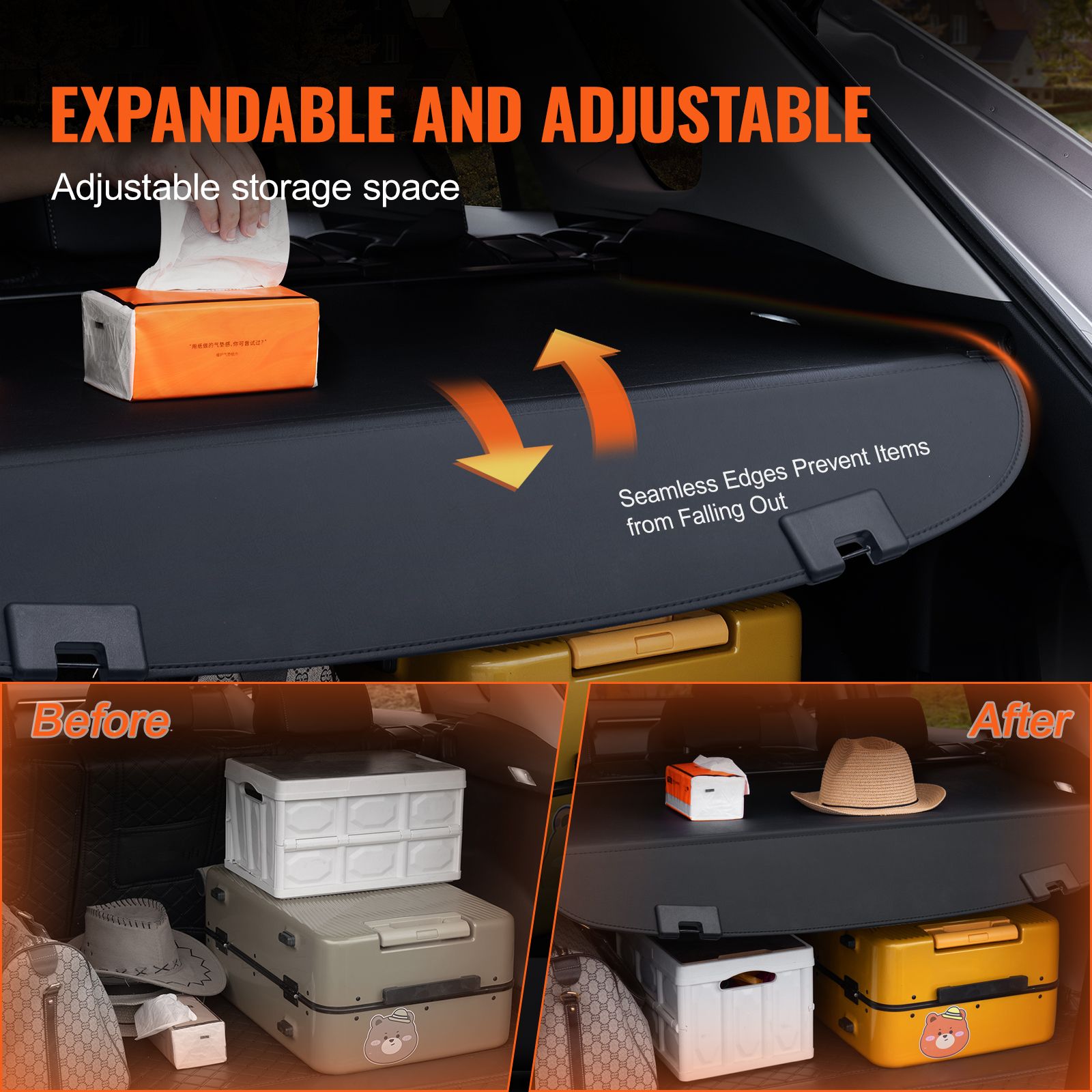 Retractable Cargo Cover for Mazda, Upgraded Waterproof Trunk Cover Security Shield Shade for Mazda CX-5 2017-2025 5-Seater, UV Resistant Rear Trunk Cover โ image 4