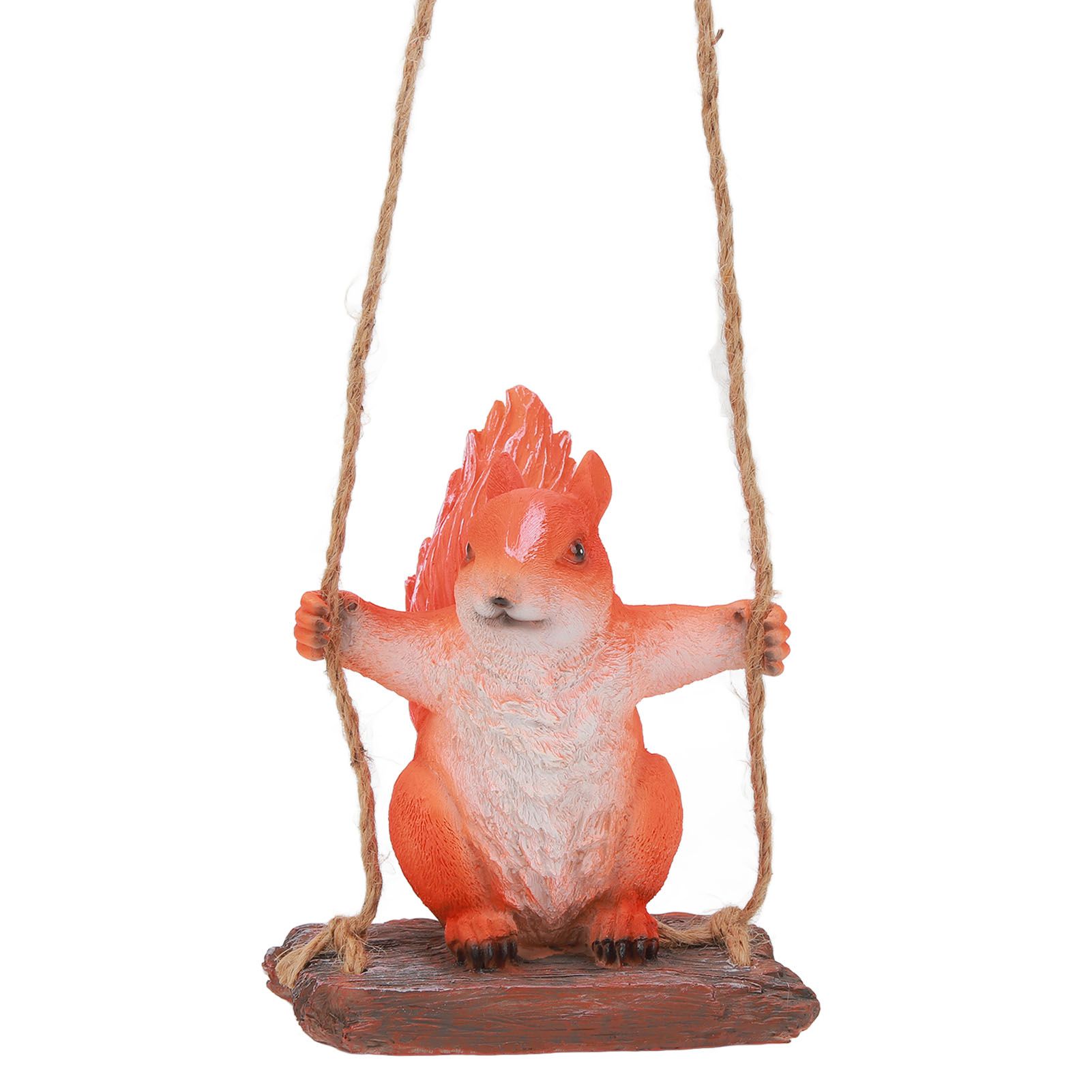 Hanging Squirrel Statues Garden Decor Cute Swing Squirrel Sculpture Outdoor Patio Ornament Animal Resin Figurine Red Brown โ image 6