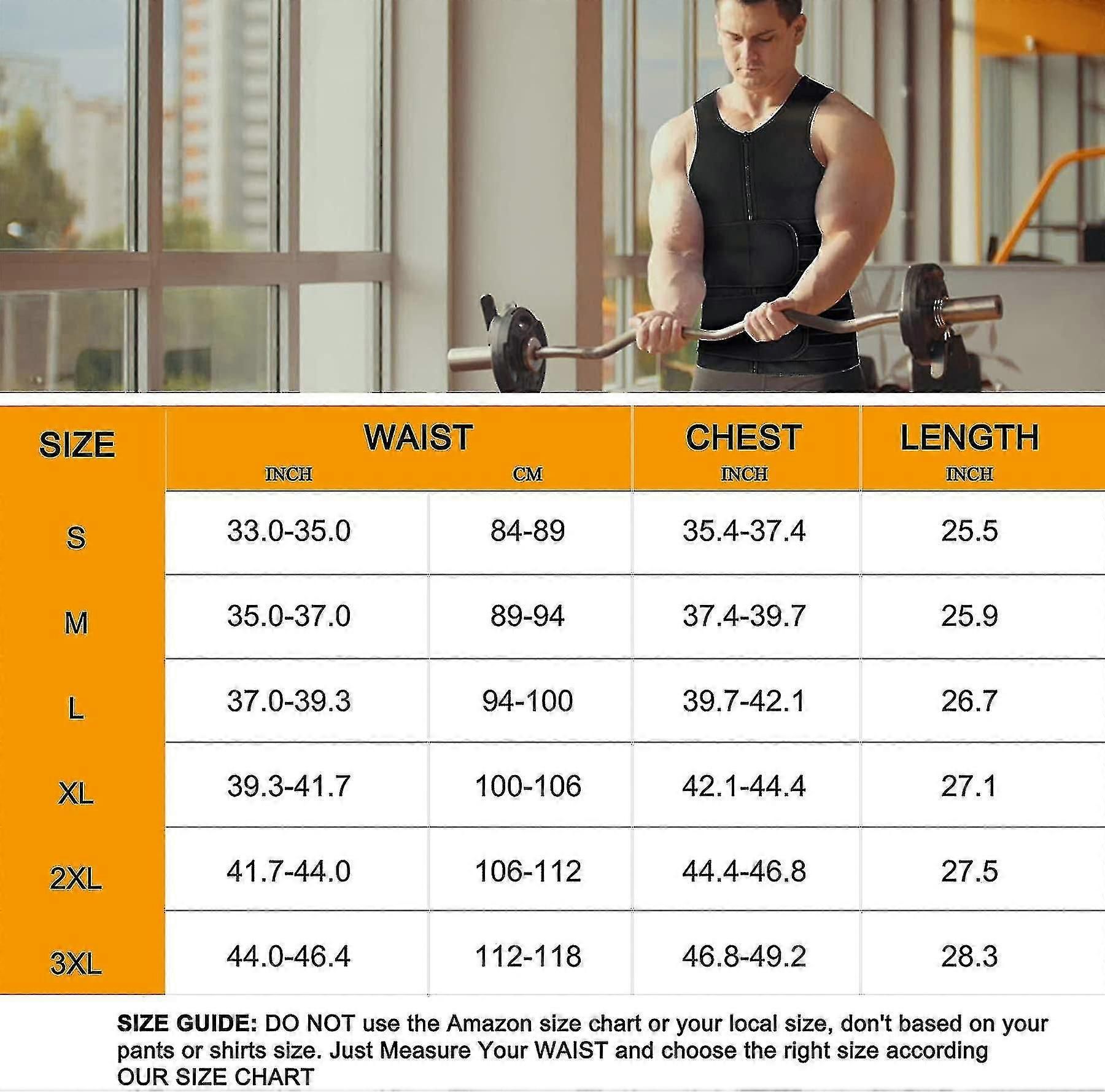 Men Body Shaper Waist Trainer Sauna Vest Double Belt Abdomen Slimming Sweat Vest Fitness Belt - M — image 4