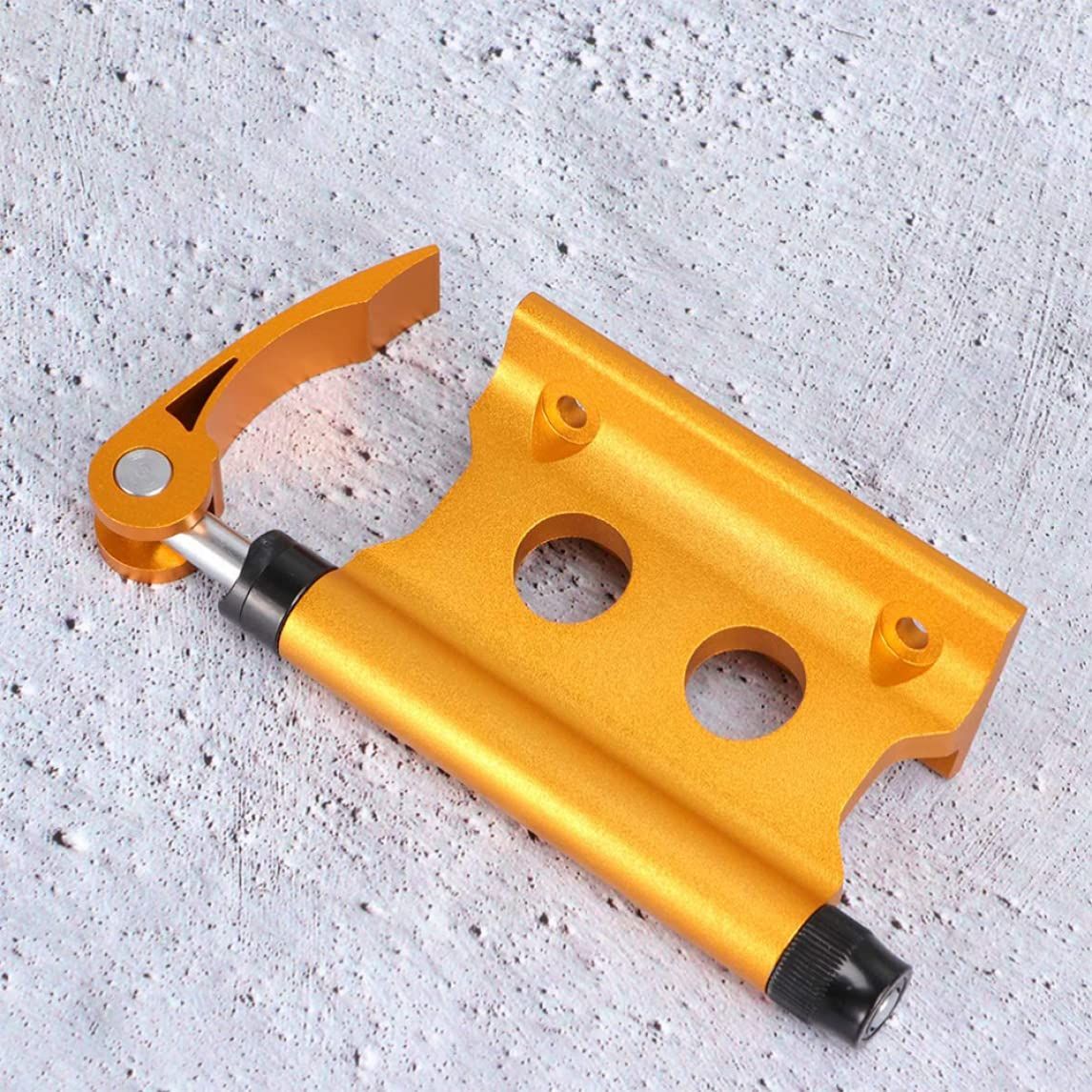 Bike Block Fork Mount w/Quick-Release Lever, Aluminum Alloy Bicycle Front Fork Fixed Clip Luggage Rack for Truck (Yellow) — image 2