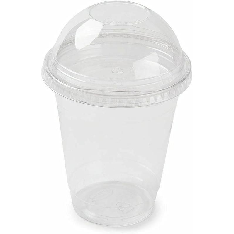 100pcs 500 ml Transparent Cups with Lids, Durable and Leak-Proof for Smoothies and Shakes lid with holes