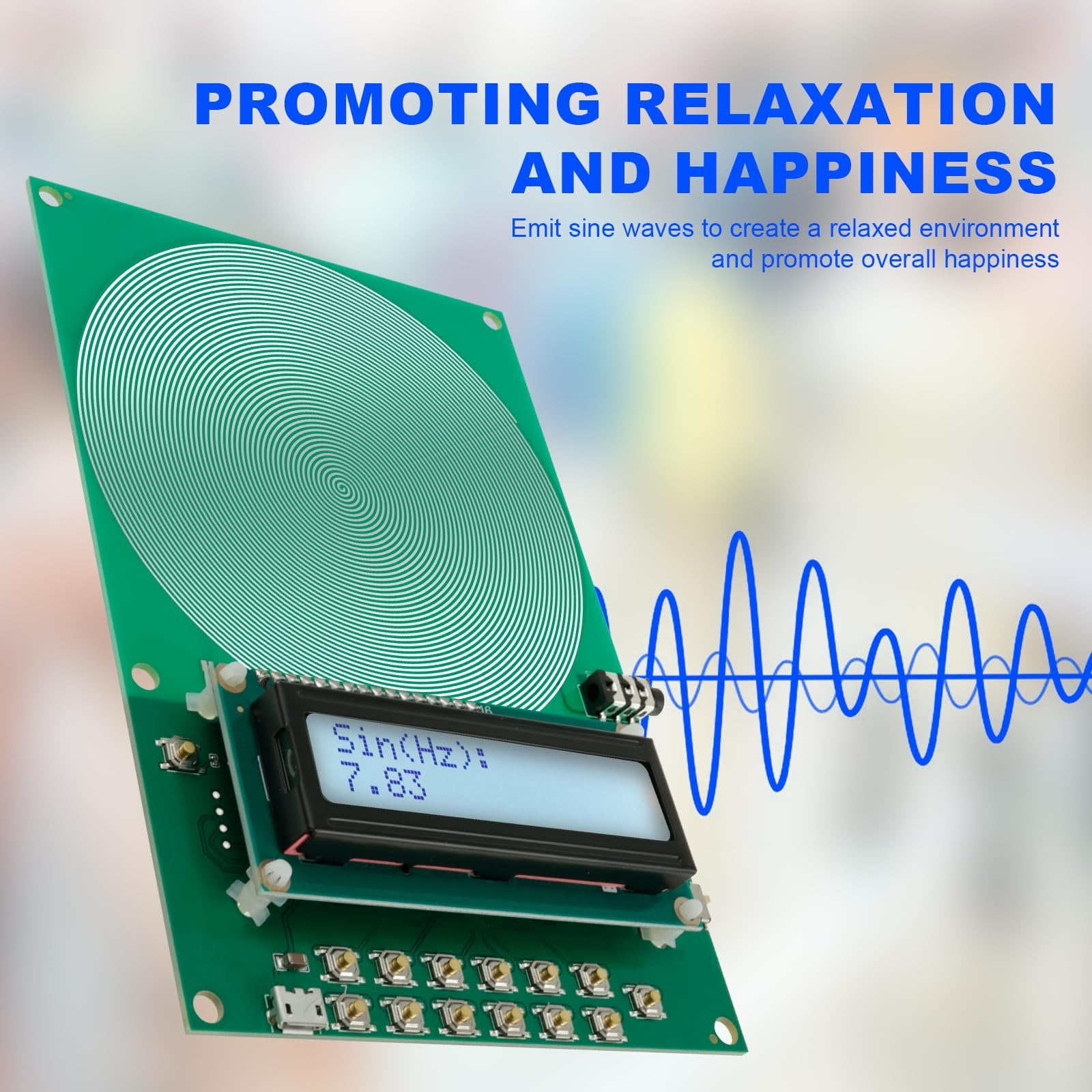 Schumann Waves Resonance Generator,Adjustable Frequency Range,Portable EMF Neutralizer for Meditation,Sleep,and Relaxation,USB-Powered Design for Home,Yoga,or — image 3