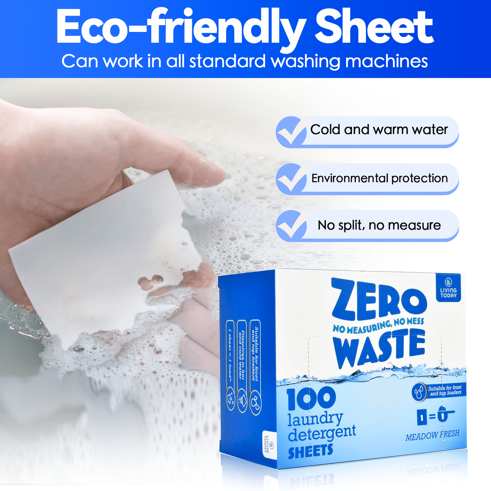 25 Sheets Eco-friendly Ultra Concentrated Laundry Detergent — image 2