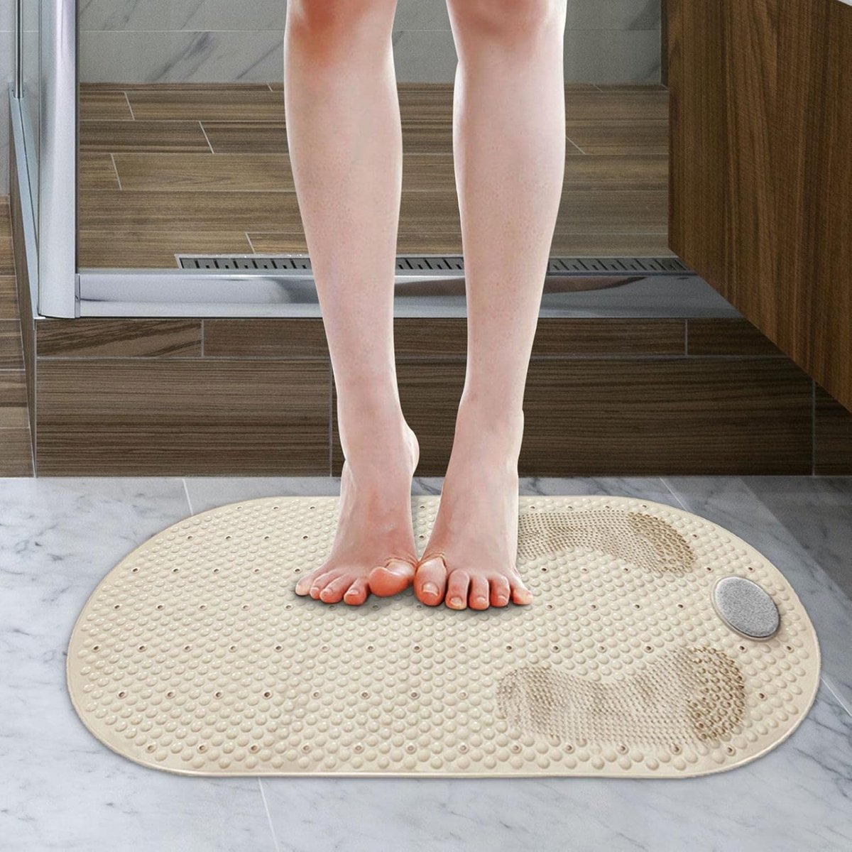 Non-Slip Shower Mat - Bath Mat with Suction Cups and Massage - Anti-Slip Shower Cabin Mat - 80 × 40cm - Mat for the Bath - Mat for the Bathroom - Includes — image 5