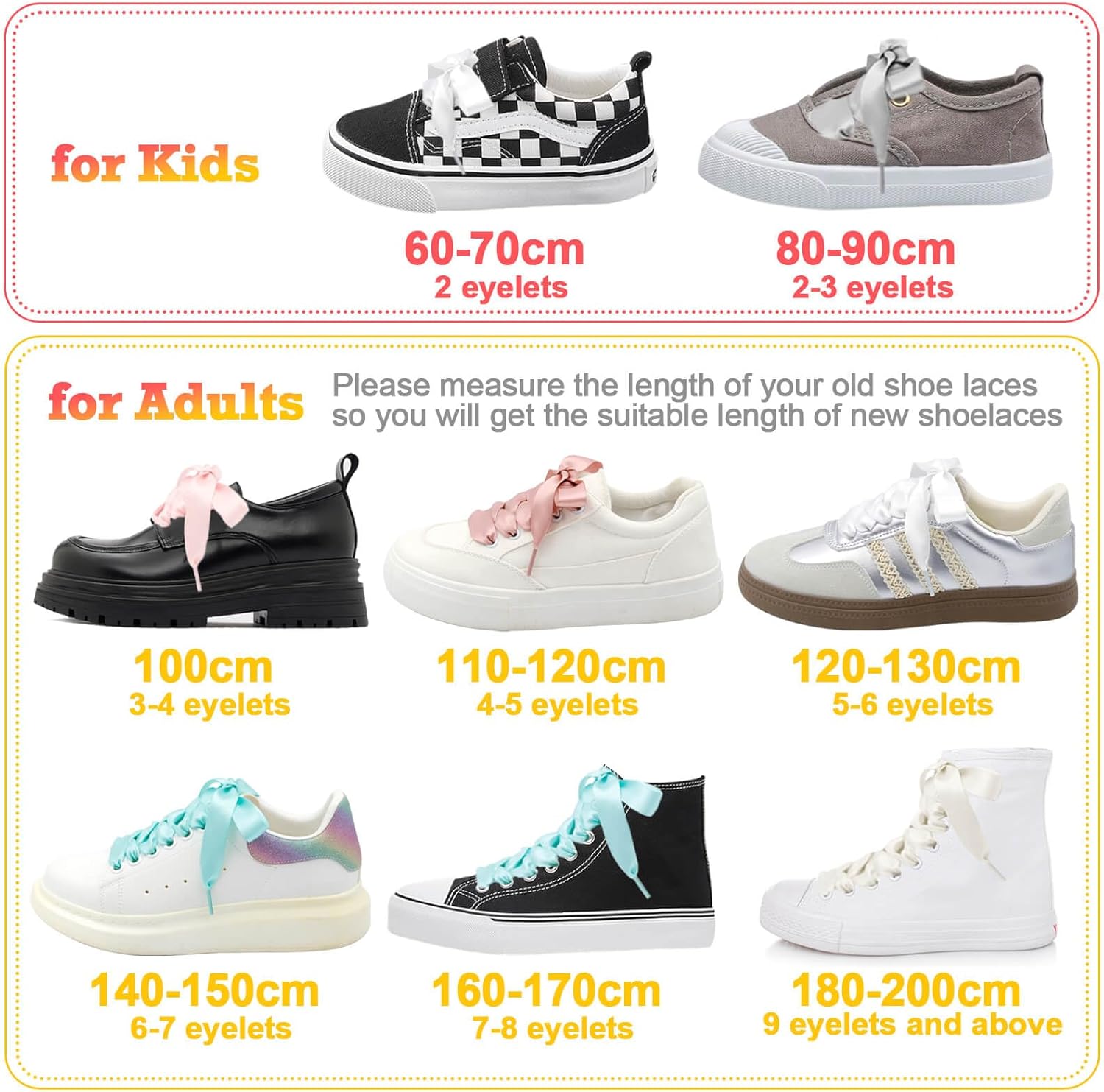 Flat Satin Ribbon Shoelaces: 2cm Wide Silk Shoe Laces for Women -2 Pair — image 6
