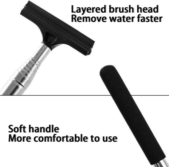 Rearview Mirror Wiper Blades - 2-Piece Set - Telescopic Rearview Mirror Wiper Blades - Portable Wiper Blades - Telescopic up to 98cm - Portable Cleaning Tool — image 2