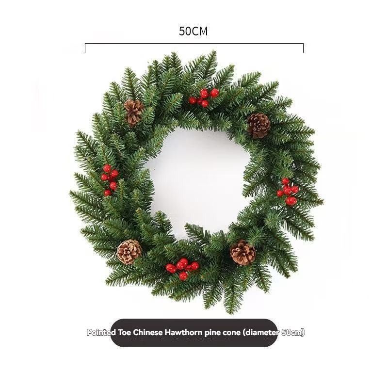 Christmas wreath, artificial wreath, red berries, pine cones, 30CM wreath, Christmas decoration, festive home decor, wreath for door, holiday centrepiece - Red — image 2