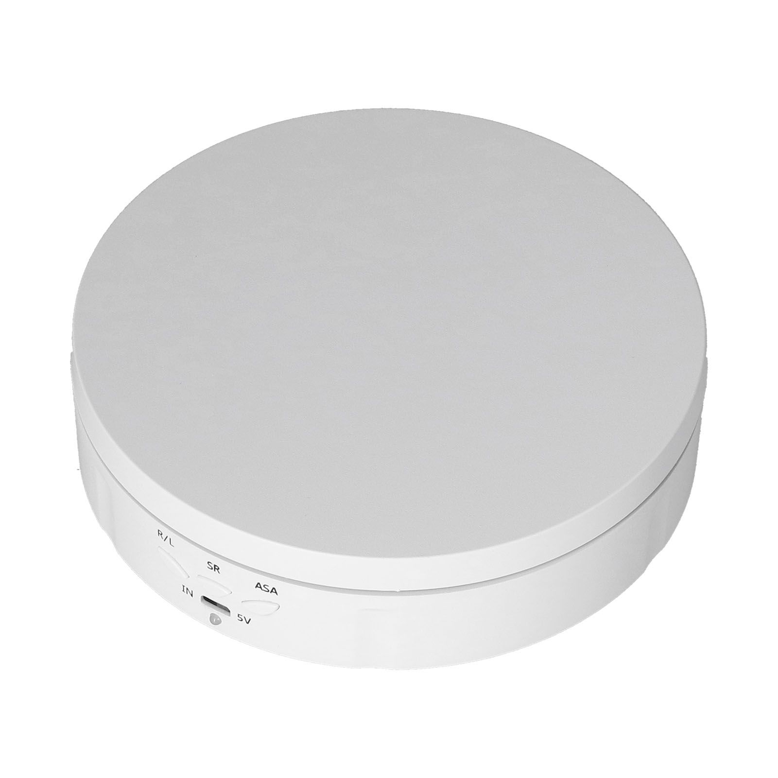 145mm 360° Round Auto Rotating Display Stand 3 Speed Control USB Powered Jewelry Turntable for ExhibitionWhite — image 4