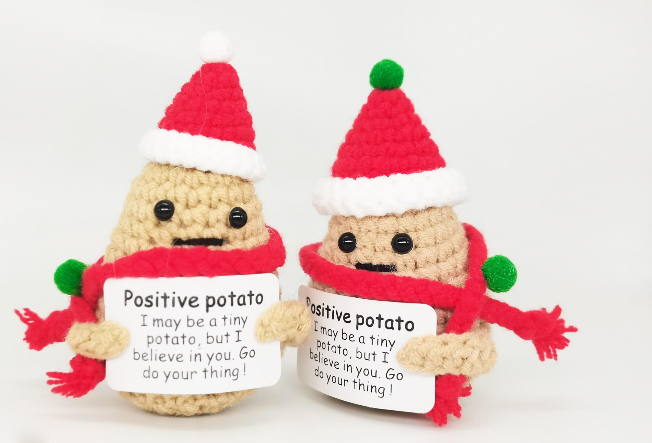 Cute Positive Funny Potato Crochet Knitted 3 inch Knitting Inspirational Potato Cheer Up Gifts for Friends Family,or Decoration โ image 2
