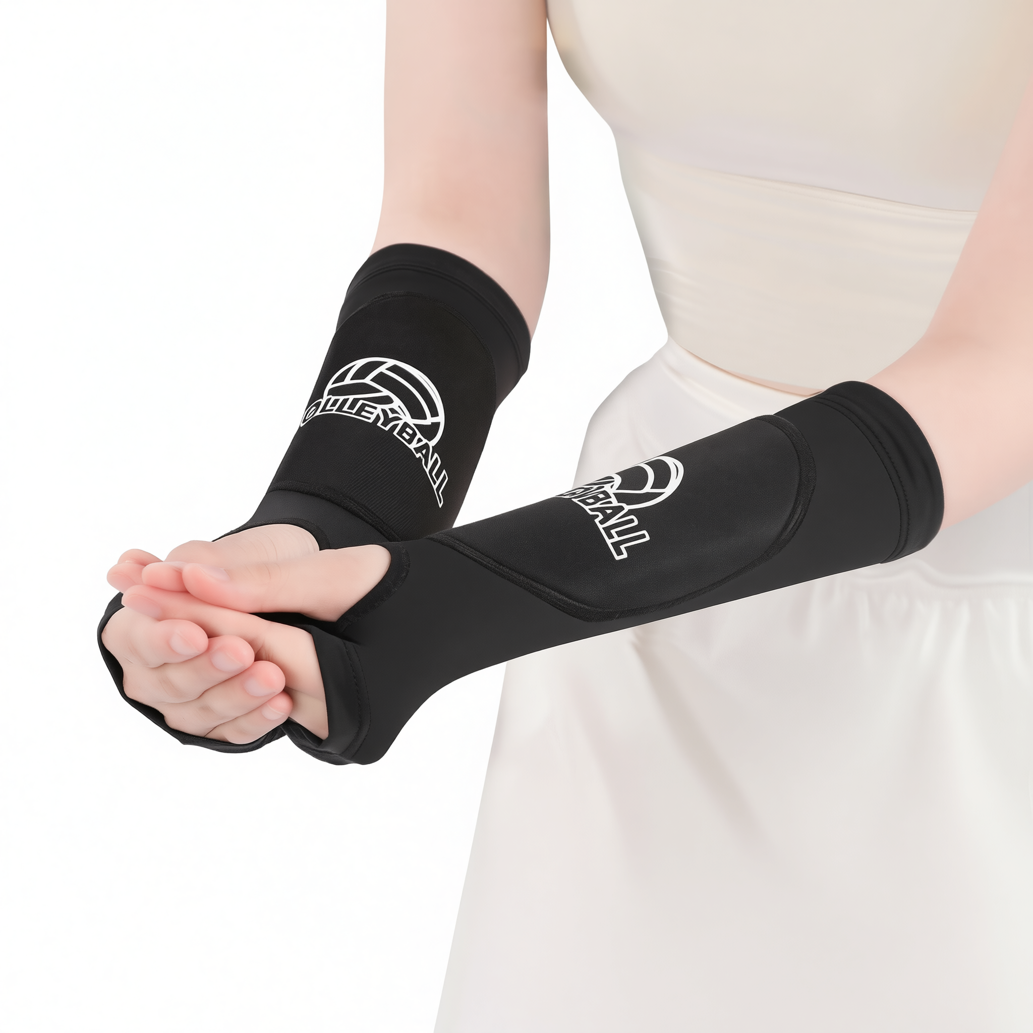 Volleyball Arm Guards Nylon The one who leaps Volleyball arm guards [purple] m size pair [suitable for weight 40-60kg] — image 2
