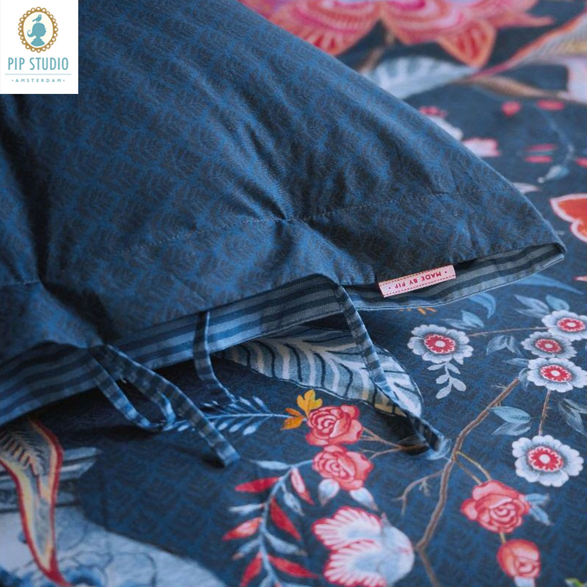 PIP Studio Tree of Life Dark Blue 100% Cotton Quilt Cover Set King โ image 2