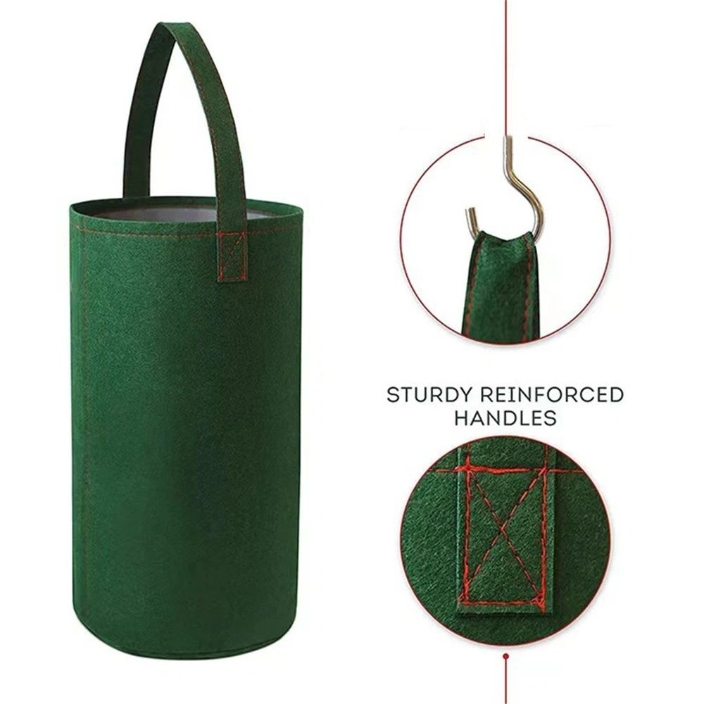 2 pack Hanging Aeration Planter for Hot Peppers, Strawberries and Herbs for Growing Strawberry, Tomato, Pepper,Cucumber,Herbs,Lettuce (only bags) — image 4