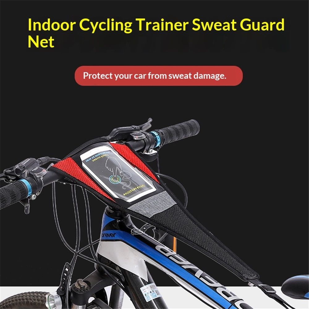 Bike Sweat Catcher,Sweat Catcher Turbo Trainer,Bike Sweat Net Sweat Cover for Smartphone,Cycling Road ycle Trainer Sweatbands Sports Cycling Riding Sweat Tape — image 4