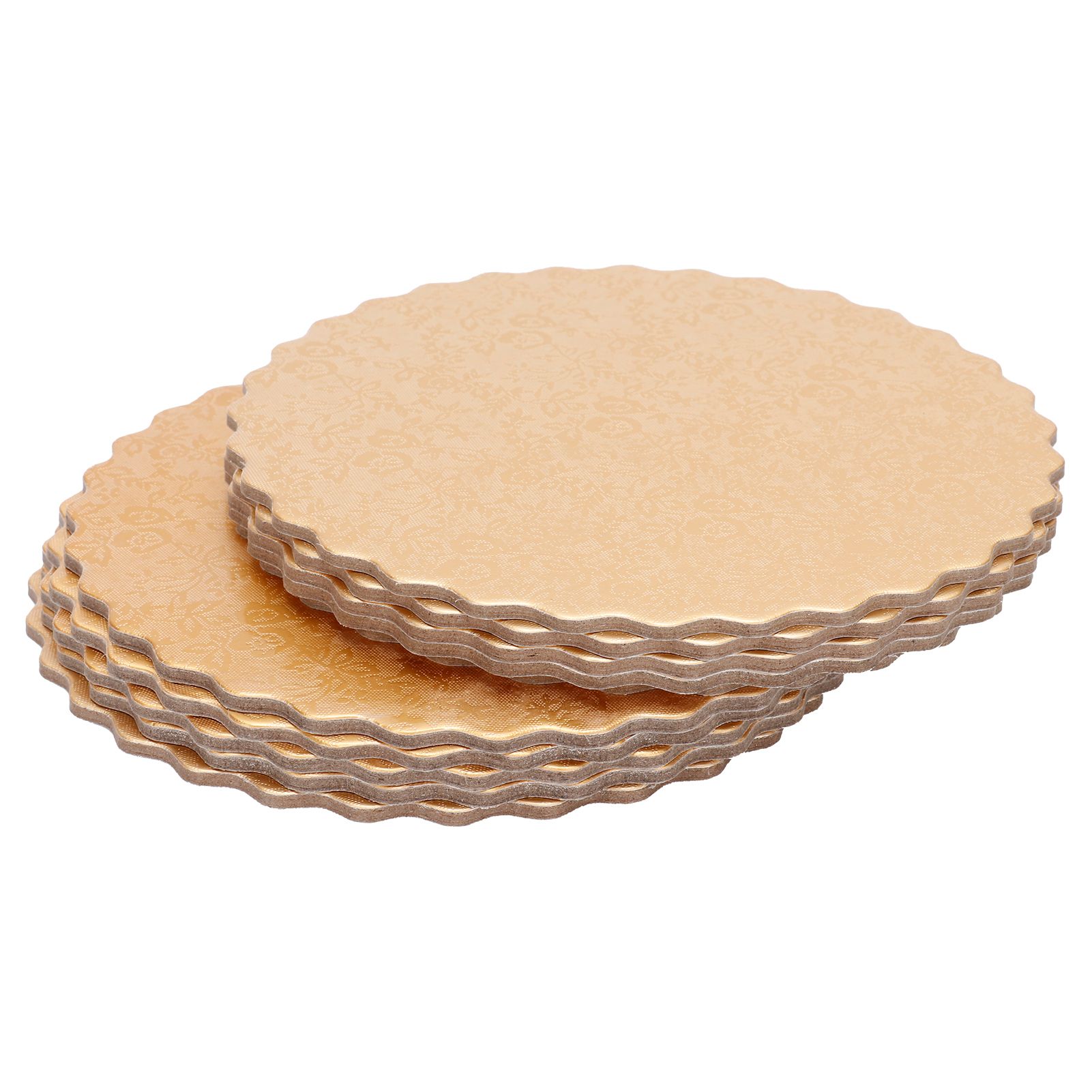 10PCS Double Sided Pattern Round Cake Boards Reusable Cake Trays for Wedding Birthday Party(6in ) — image 2