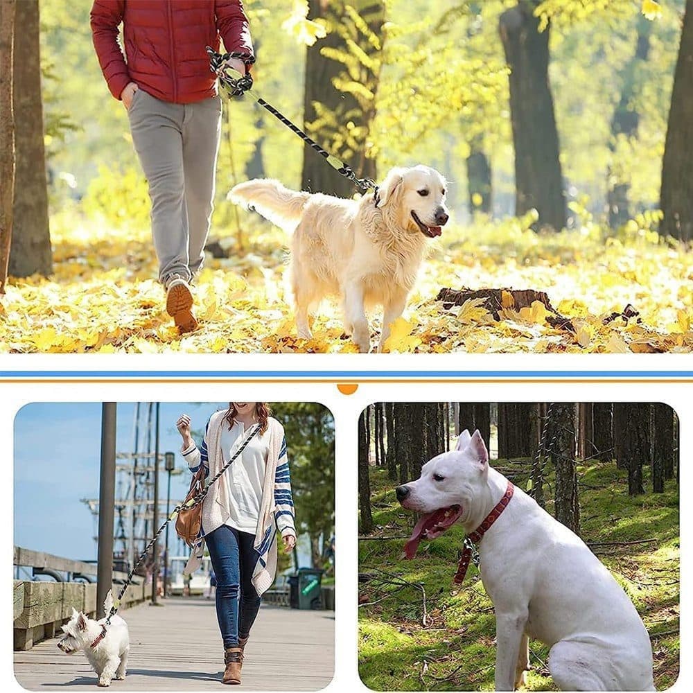 Reflective Hands-Free Dog Leash with Shoulder Strap for Jogging, Compatible with Small and Medium Dogs, Pink — image 6
