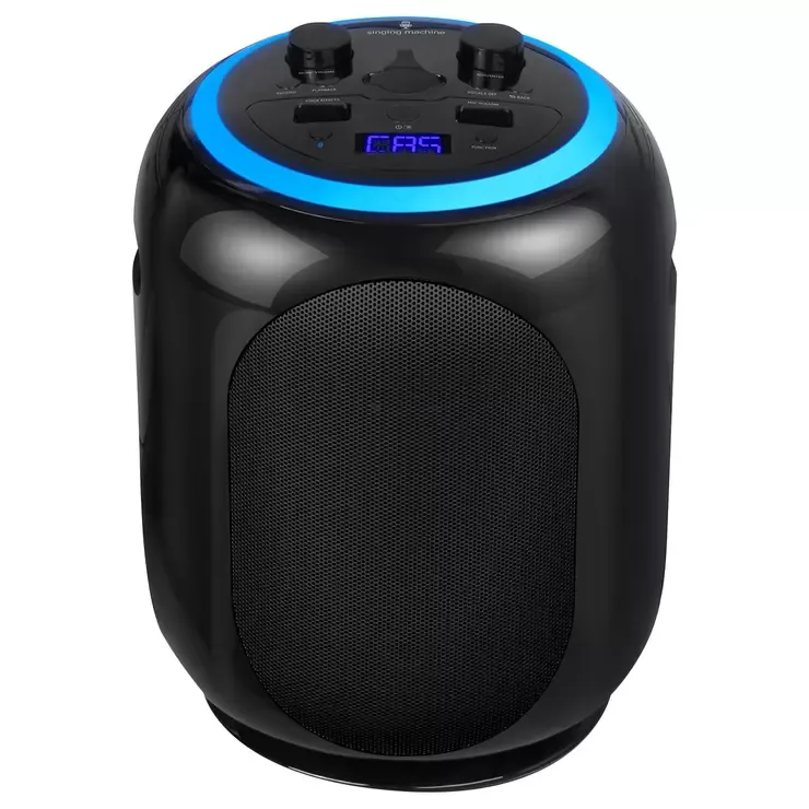 Black Wireless Karaoke System with Bluetooth Audio and Disco Lights — image 2