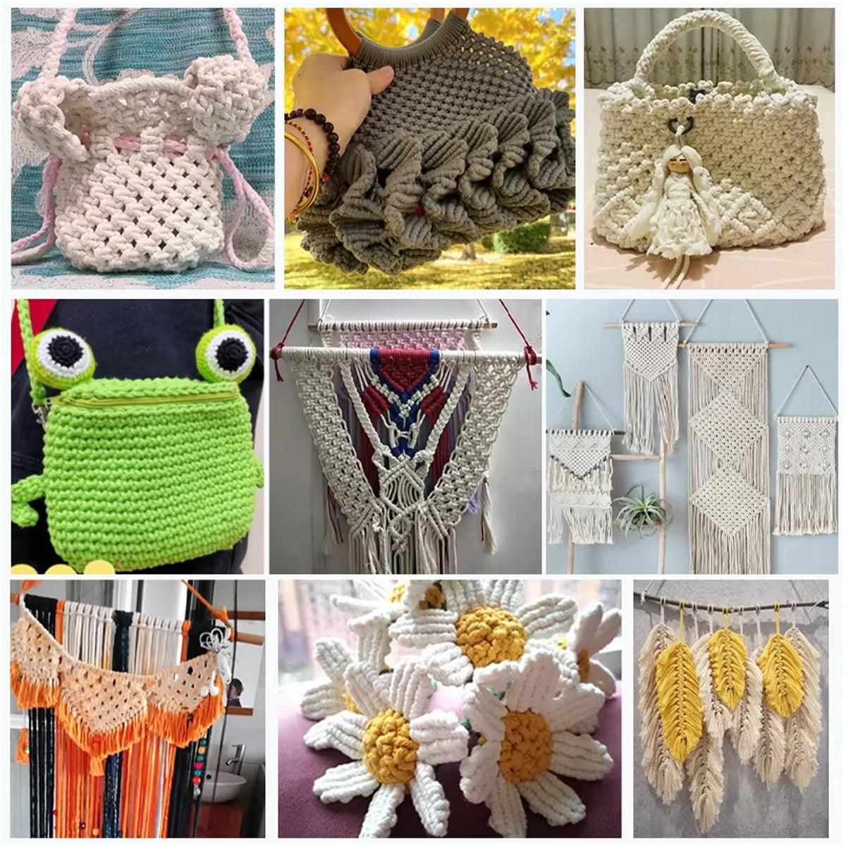 3mm Colored Cotton Rope DIY Hand Woven Macrame Cord Tapestry Binding Craft Rope - Military Green โ image 5