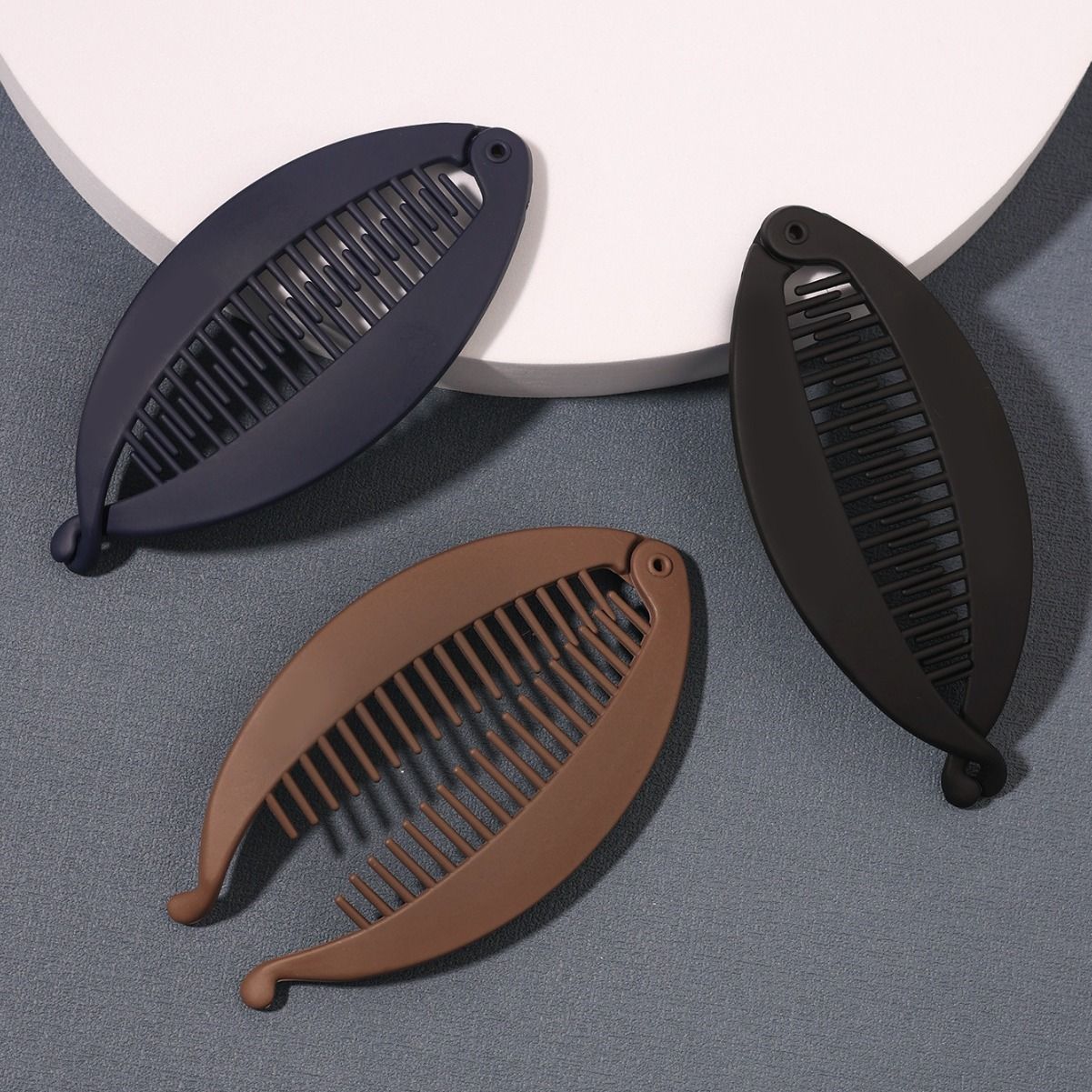 3PCS Banana Clips Hair, Matte Banana Hair Clips for Thick Hair Thin hair, Medium Strong Hold Ponytail Bun Holder — image 4