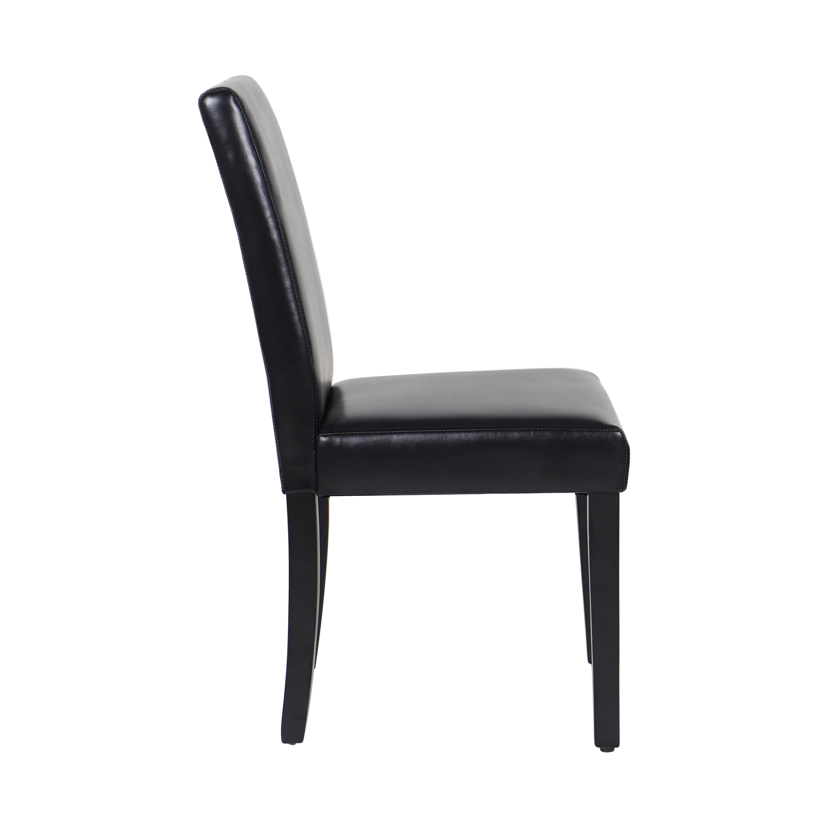 2x Wooden Frame Black Leatherette Dining Chairs with Solid Pine Legs — image 5