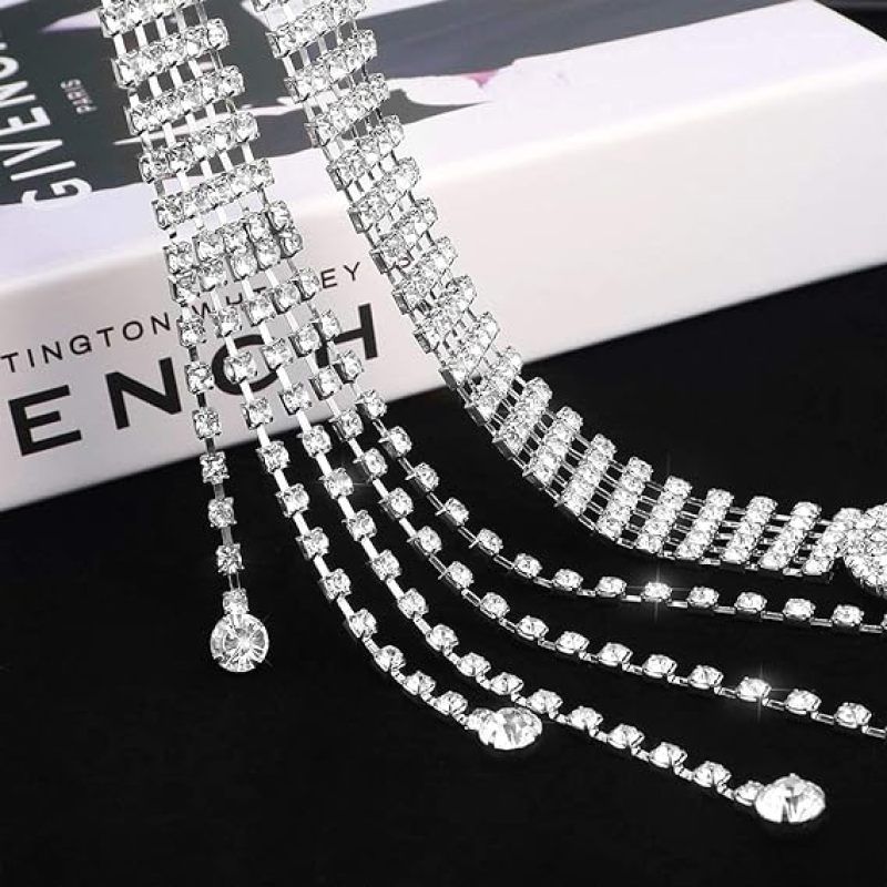 Crystal Waist Belt for Women Rhinestone Chain Belt O-Ring Waistband Belt for Dress Full Diamond Belt Ladies โ image 4