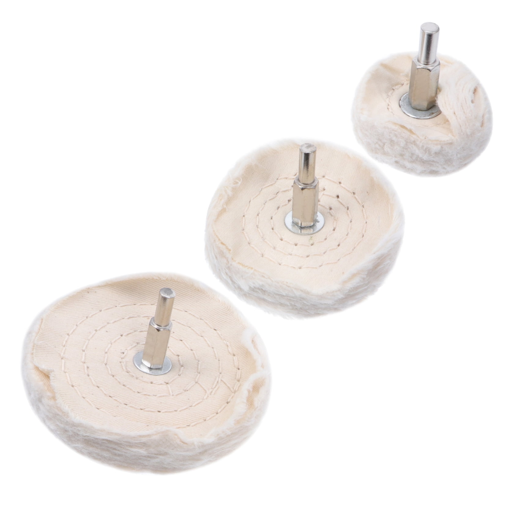 drill polishing pad Polishing Cloth Beige For Metal Surface Cleaning 3pcs โ image 4