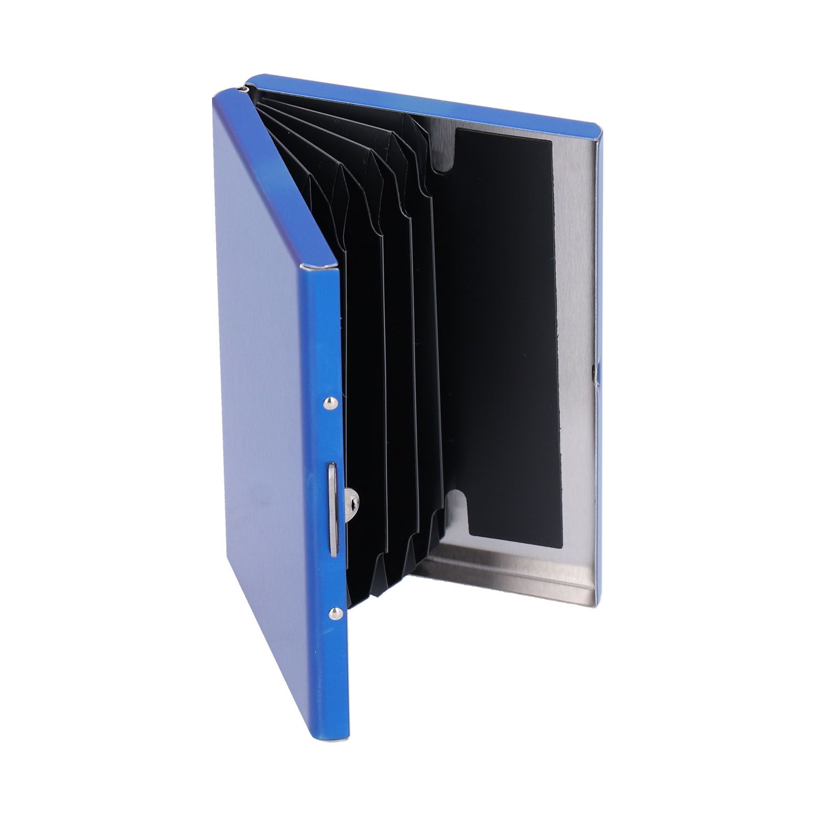 Credit Card Holder Protector Stainless Steel Credit Card Wallet Business Card Case for Men and WomenBlue โ image 3