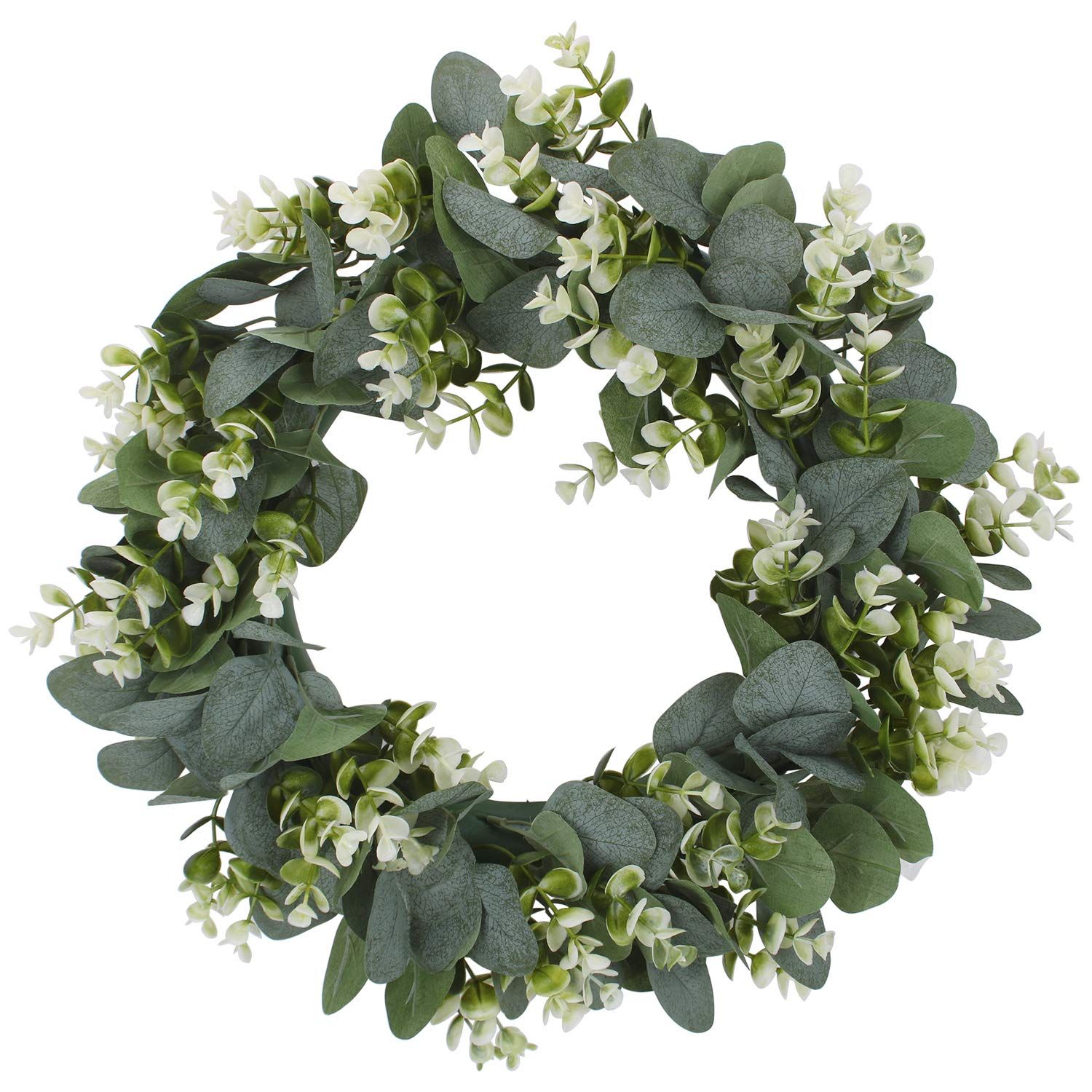Green Leaf Wreath Spring Outdoor Decoration Ornaments for Front Door Wall Window Party Home Office St Patricks Day Easter Decor