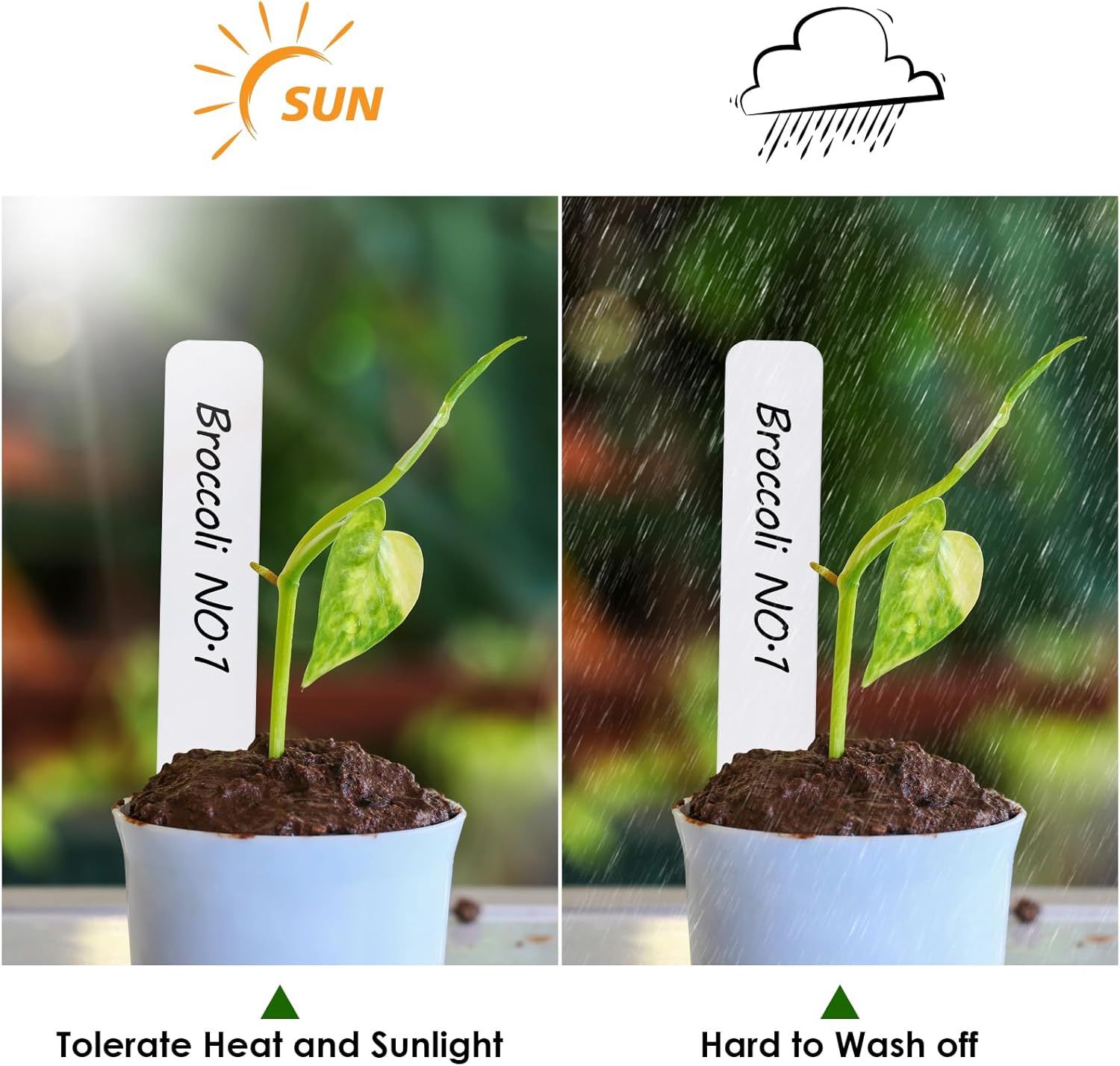 Plant Labels 120PCS, Outdoor Waterproo Garden Markers, Plastic Nursery Seed Plant Tags with Bonus a Permanent Marking Pen, Gardening Gits or Women Men… — image 6