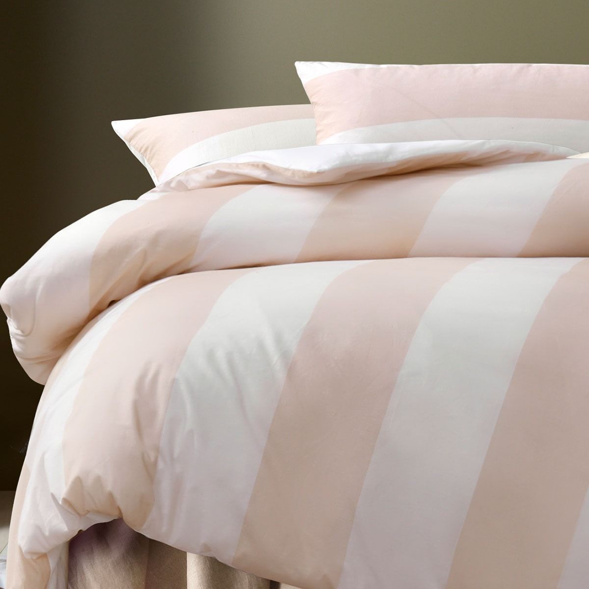 Accessorize Regency Natural Striped Washed Cotton Quilt Cover Set Queen — image 3