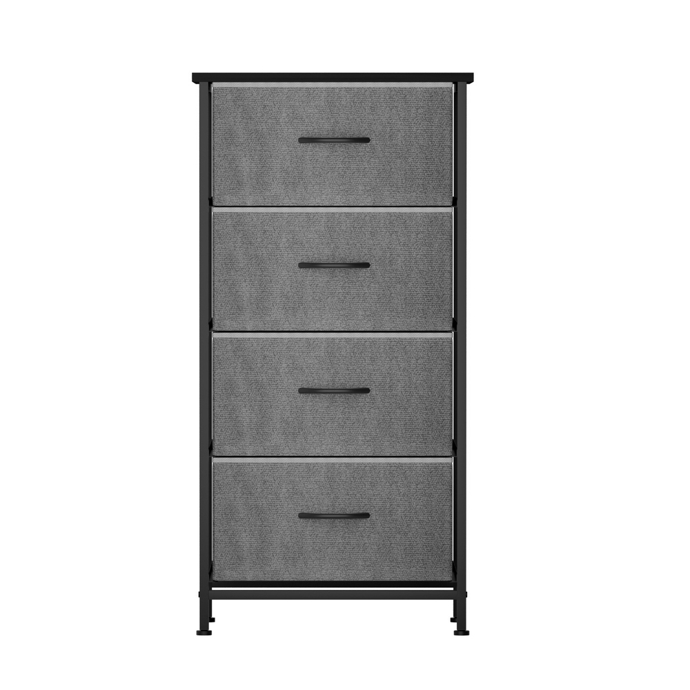 Artiss Chest of 4 Drawers Storage Dresser Tallboy Grey — image 5