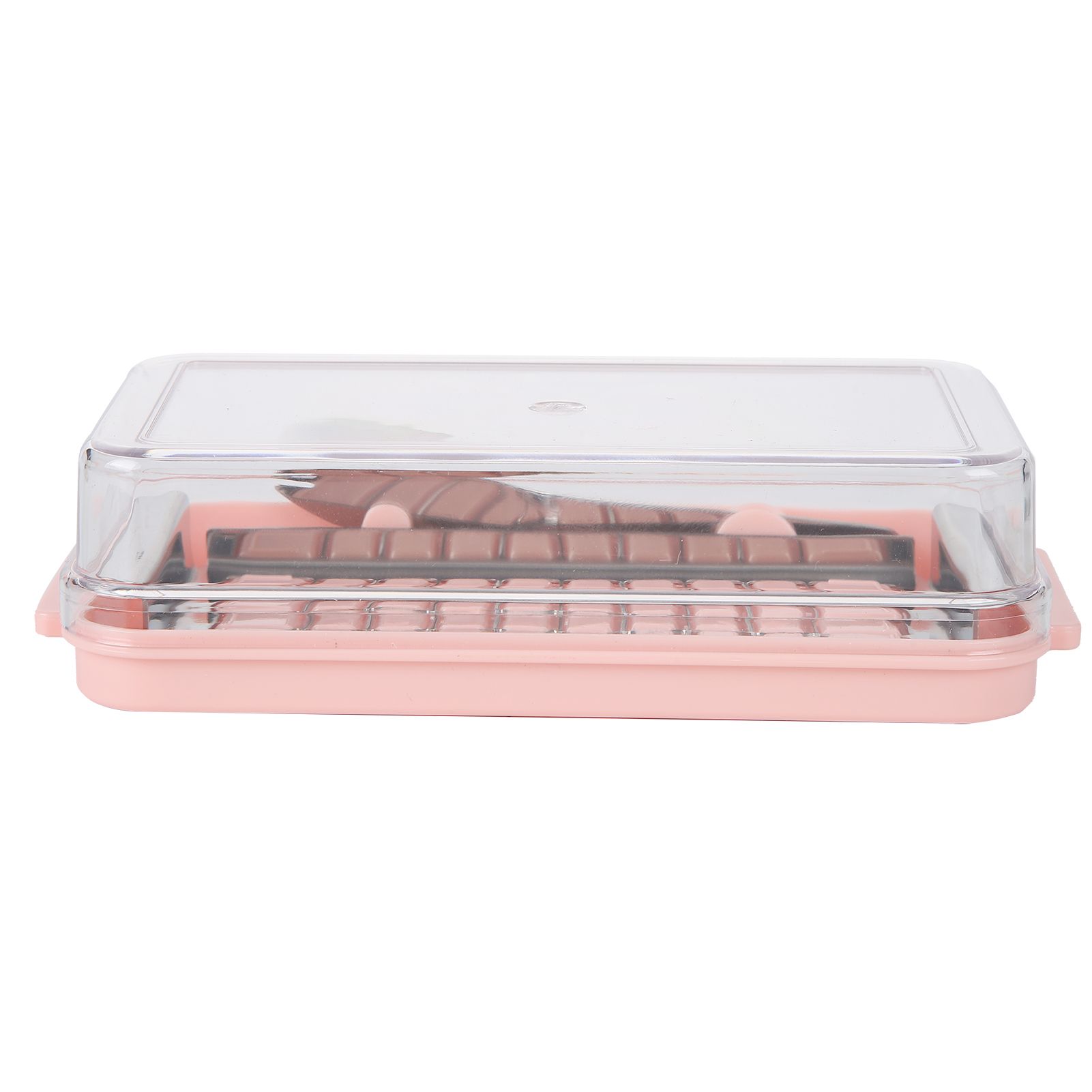 Stainless Steel Butter Cutter Container Butter Storage Box with Transparent Cover for KitchenPink Chassis โ image 2