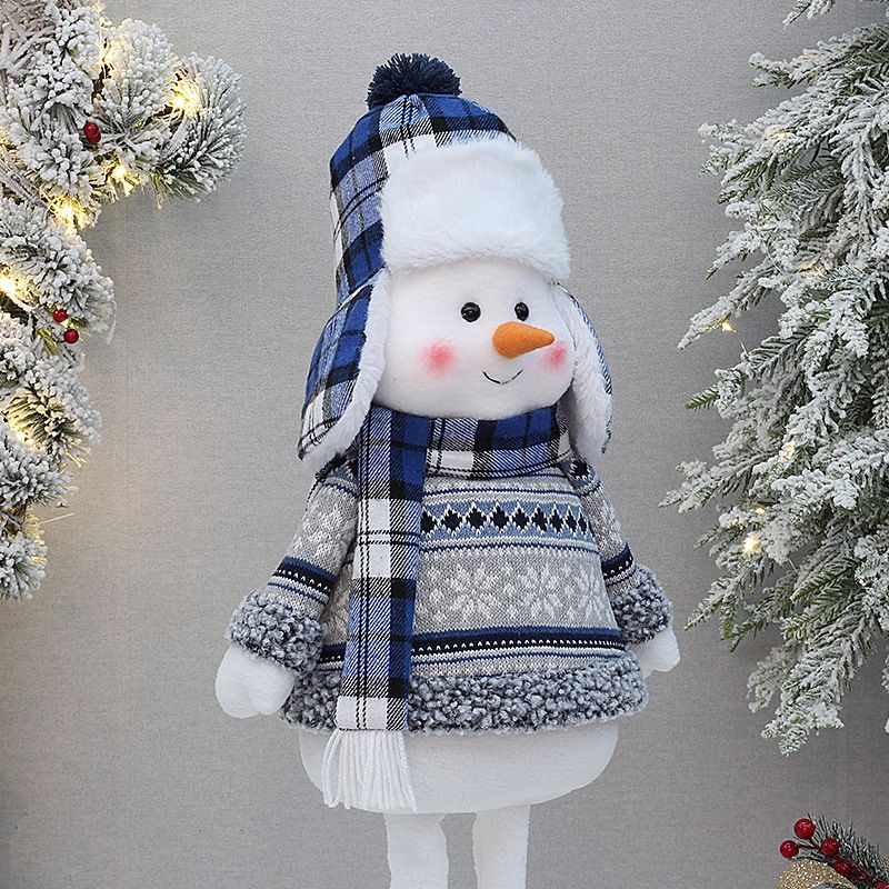 Christmas Doll Ornaments, Retractable Snowman Standing Figure Toy — image 4