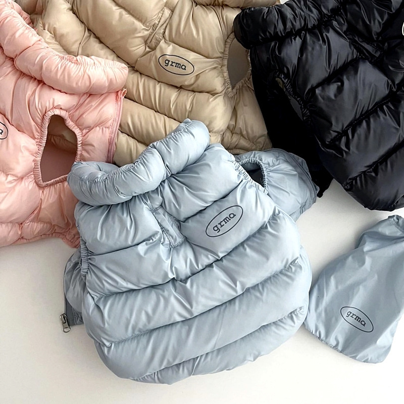 Pink XL size Dog Winter Coat Quilted Puffer Jacket - Warm Cotton Padded Vest for Small Dogs, High Collar Pet Clothes for Chihuahua Yorkie Poodle Bichon — image 3