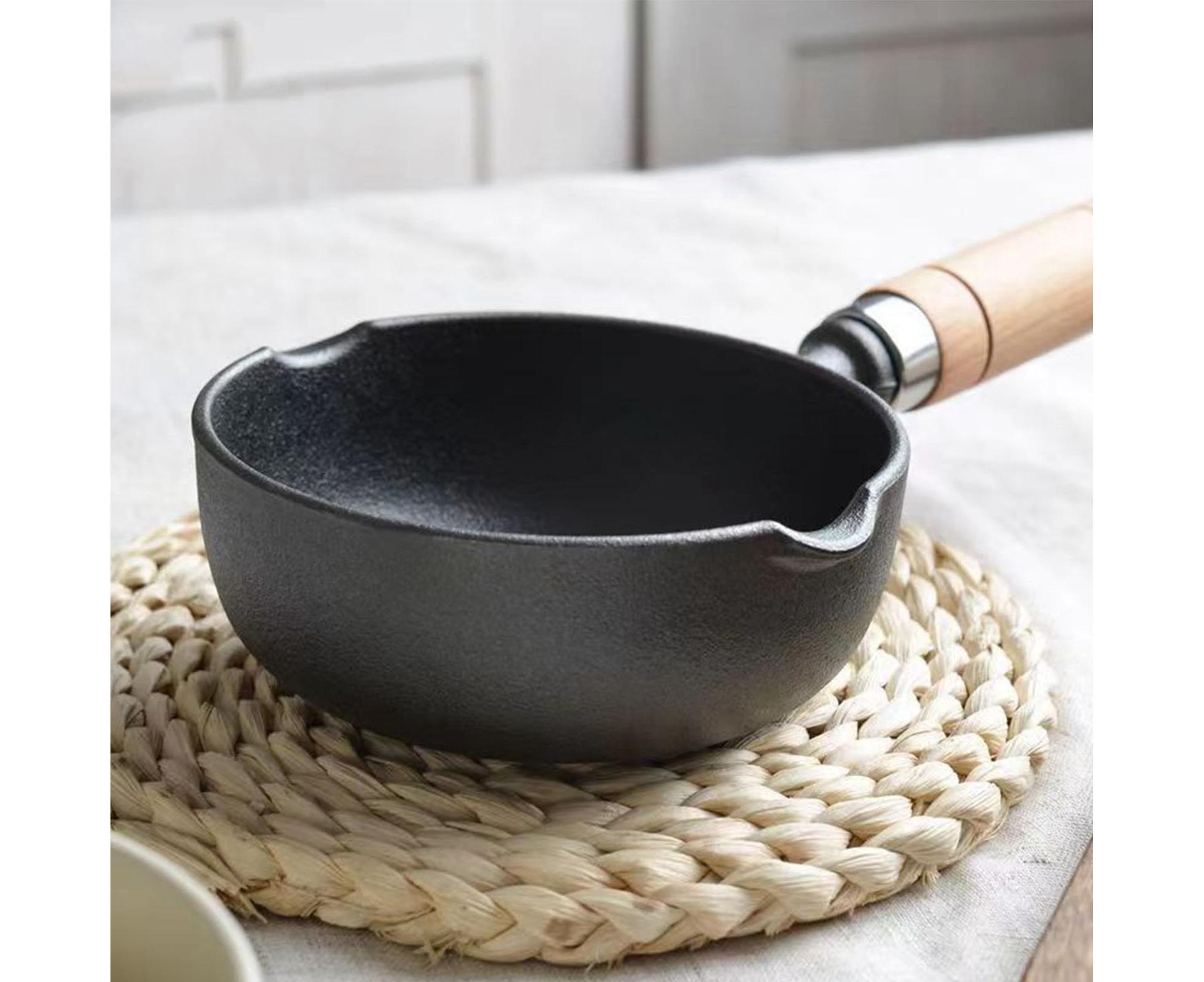 Cast Iron Pot, Even Heating Multifunctional Non-Stick Stir Fry Pan, 11 x 4cm — image 3