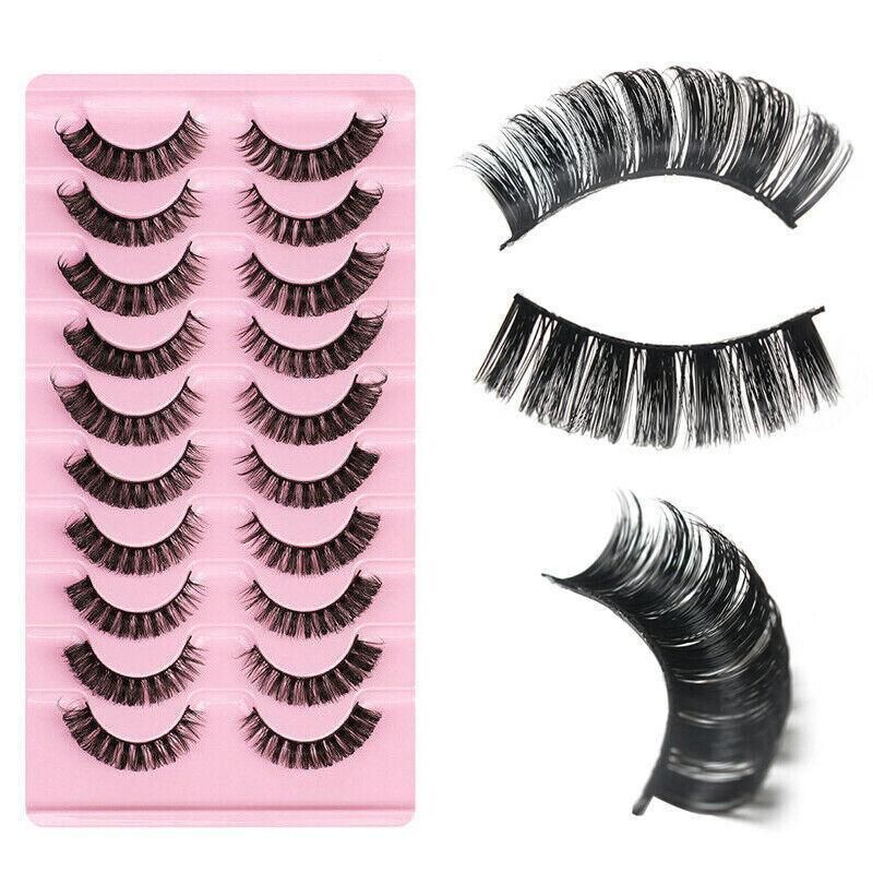 10 Pairs Russian D-Curl Mink False Eyelashes - Full & Curled - DH06-05 โ image 3